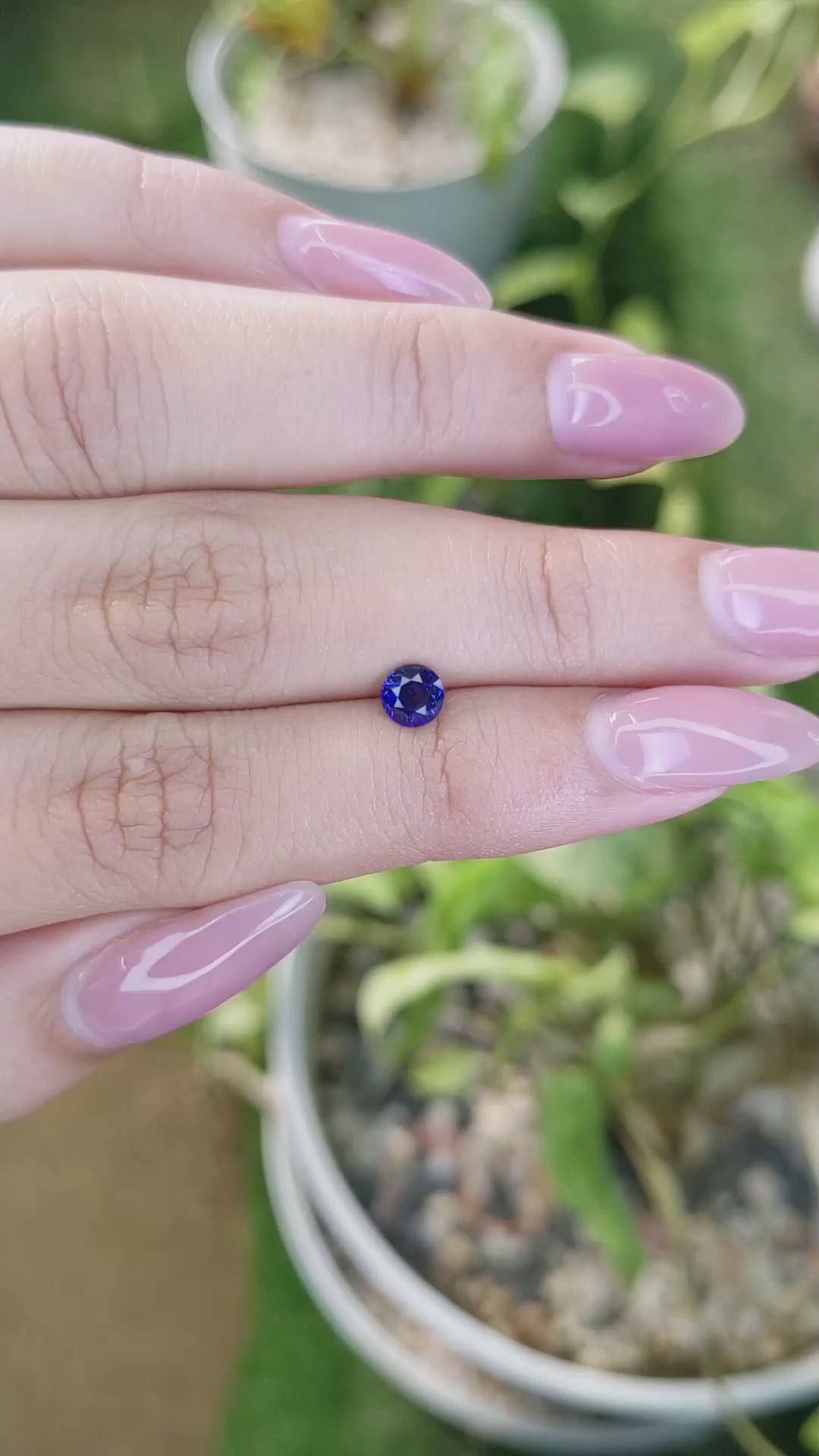 0.52 Ct. Blue Sapphire from Ceylon (Sri Lanka) Size Video