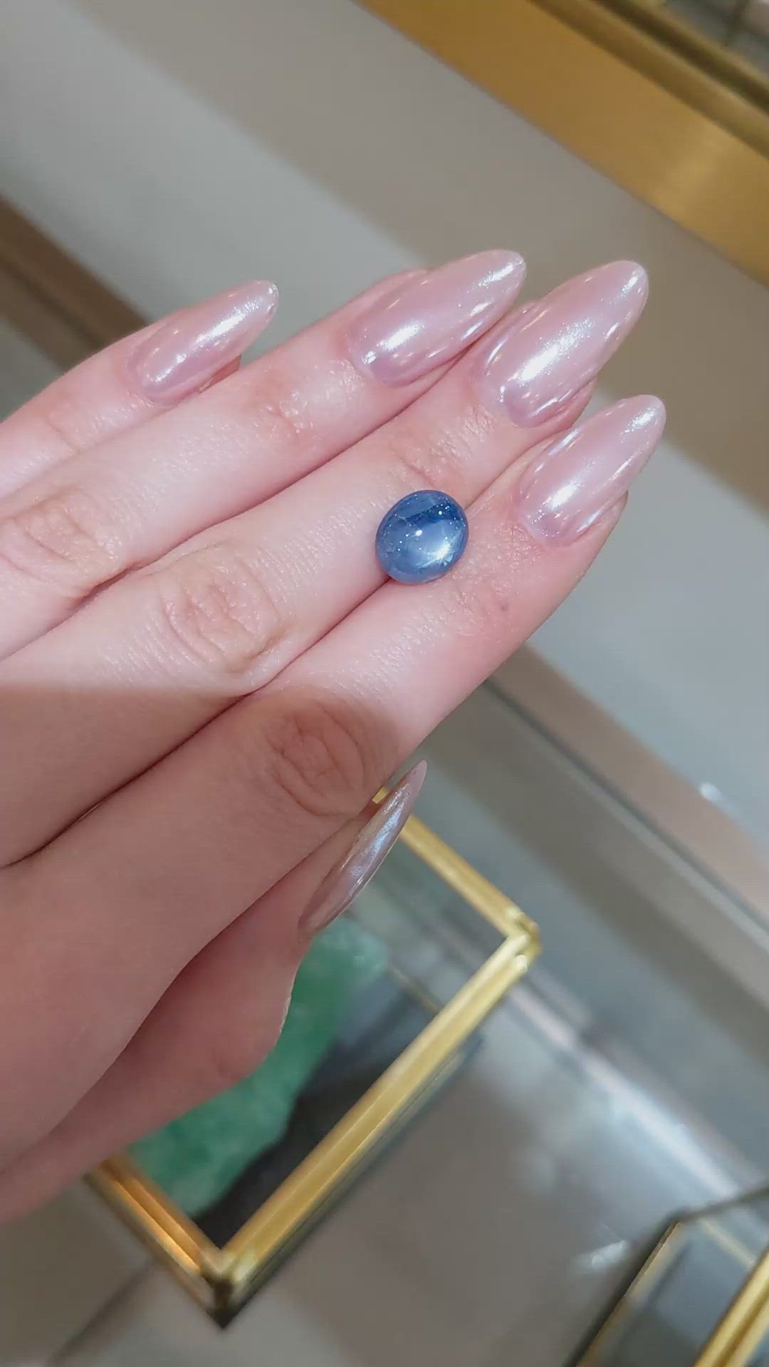 7.26 Ct. Blue Star Sapphire from Burma (Myanmar) Size Video