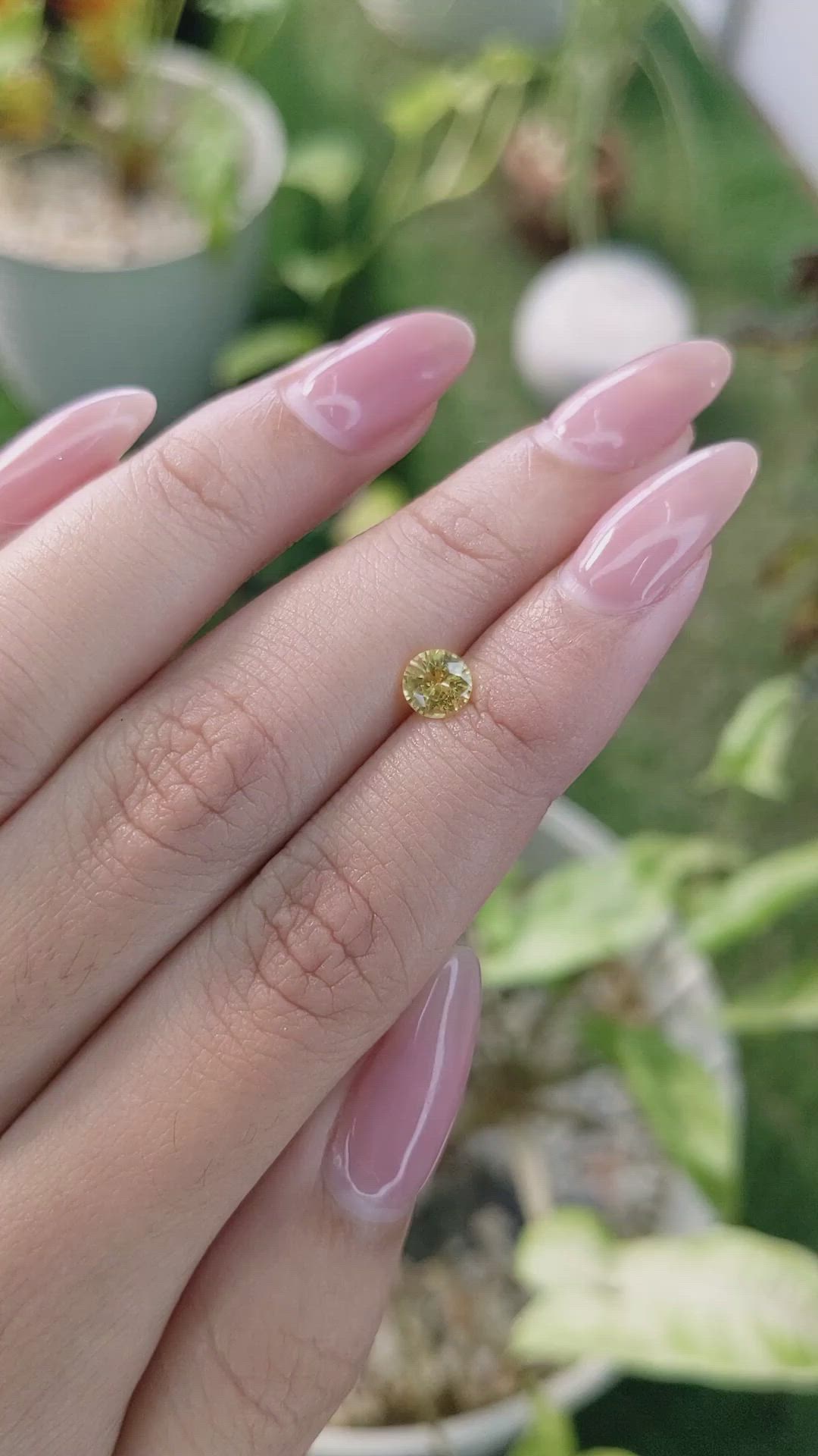 0.72 Ct. Yellow Sapphire from Ceylon (Sri Lanka) Size Video