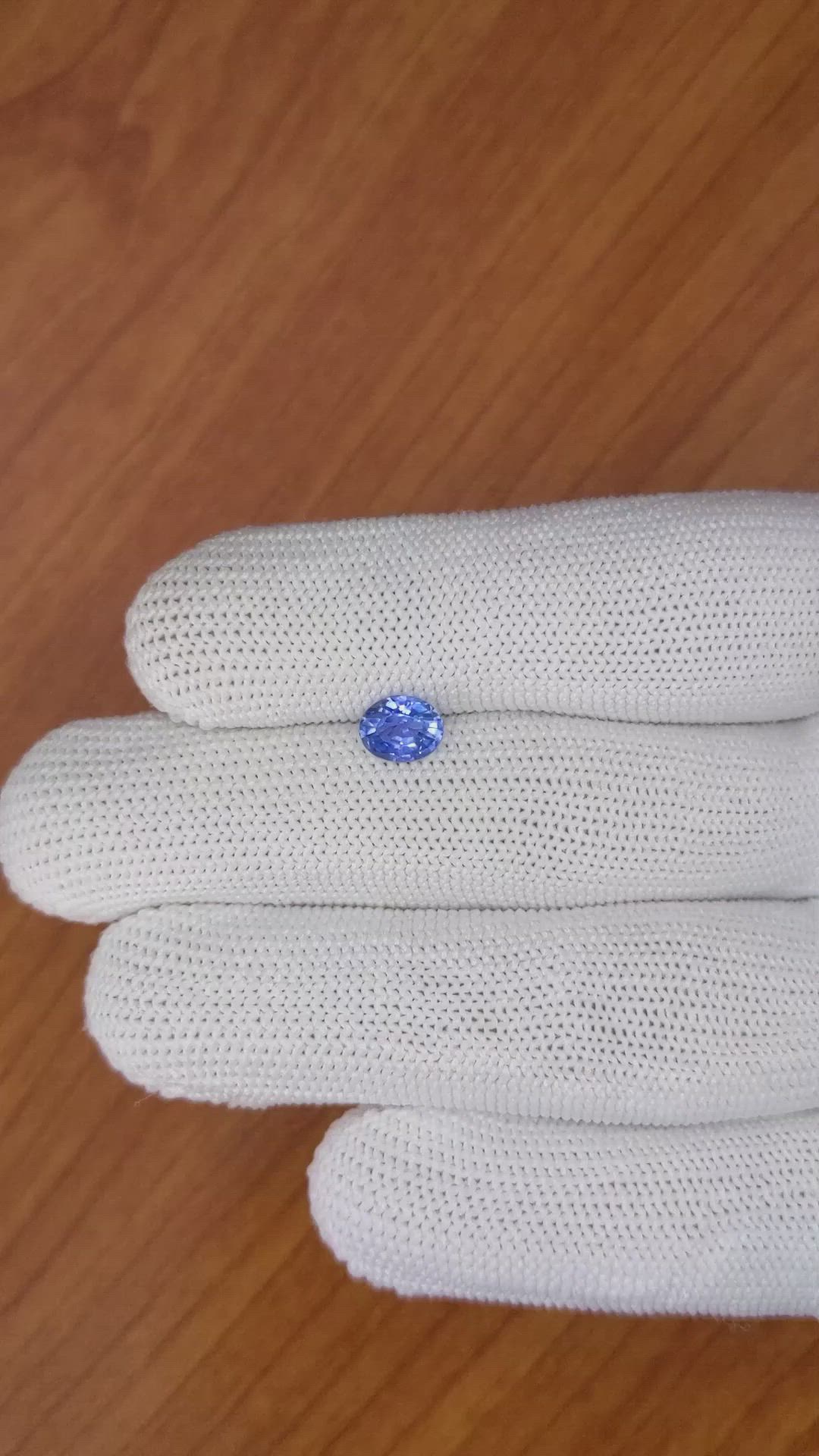 0.97 Ct. Blue Sapphire from Ceylon (Sri Lanka) Size Video
