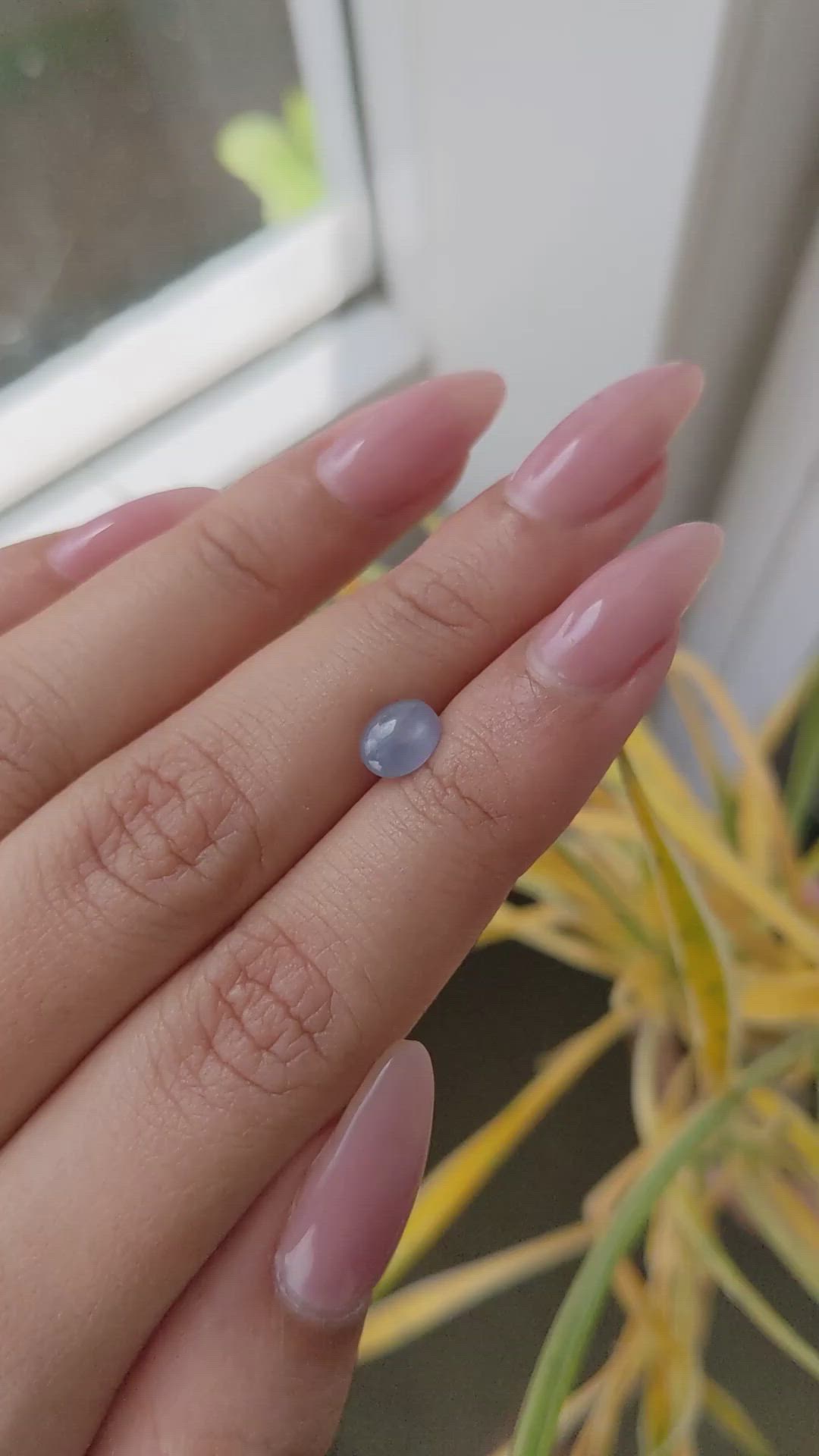 1.46 Ct. Greyish Blue Star Sapphire from Ceylon (Sri Lanka) Size Video