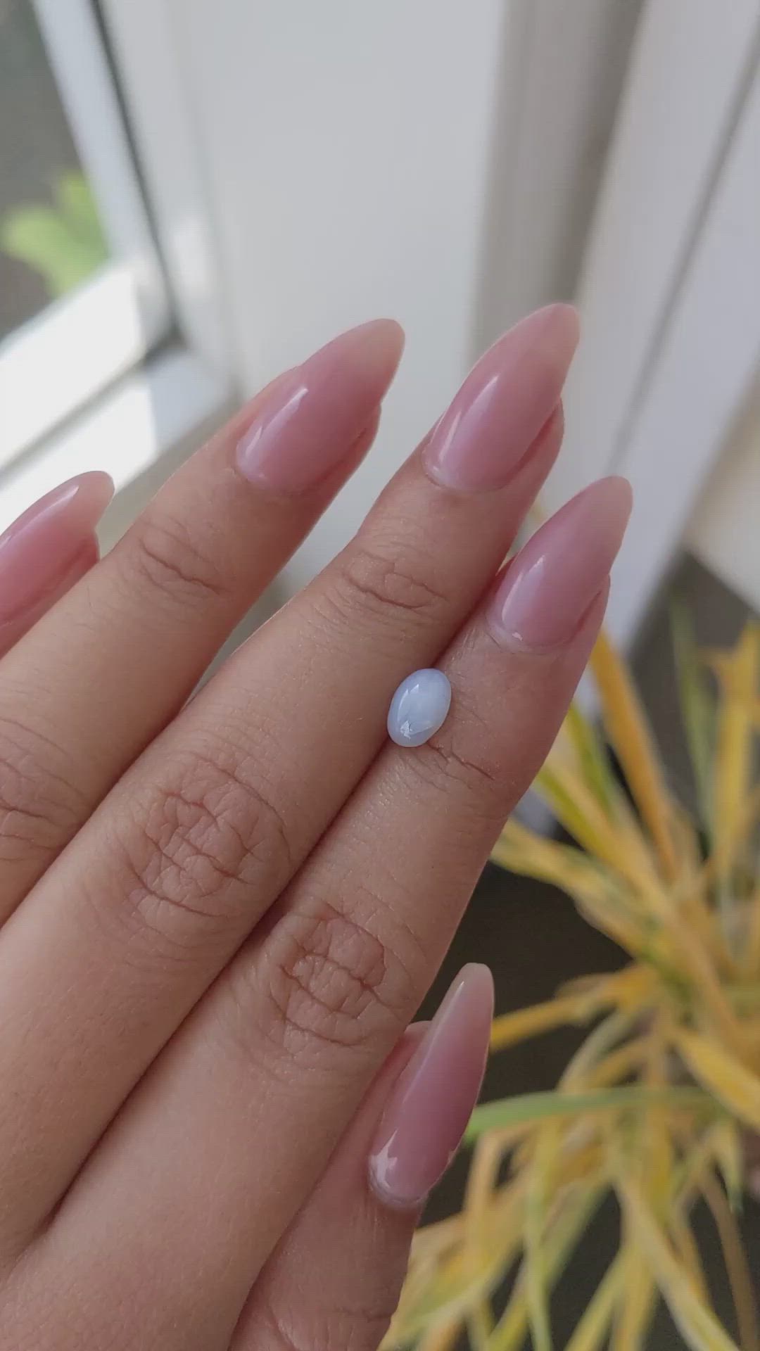 1.52 Ct. Greyish Blue Star Sapphire from Ceylon (Sri Lanka) Size Video