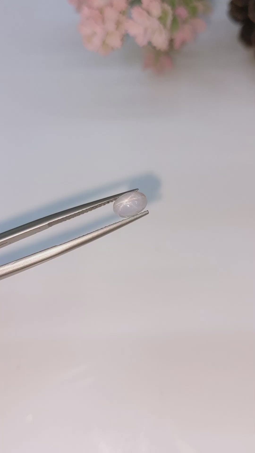 1.52 Ct. Greyish Blue Star Sapphire from Ceylon (Sri Lanka) Size Video