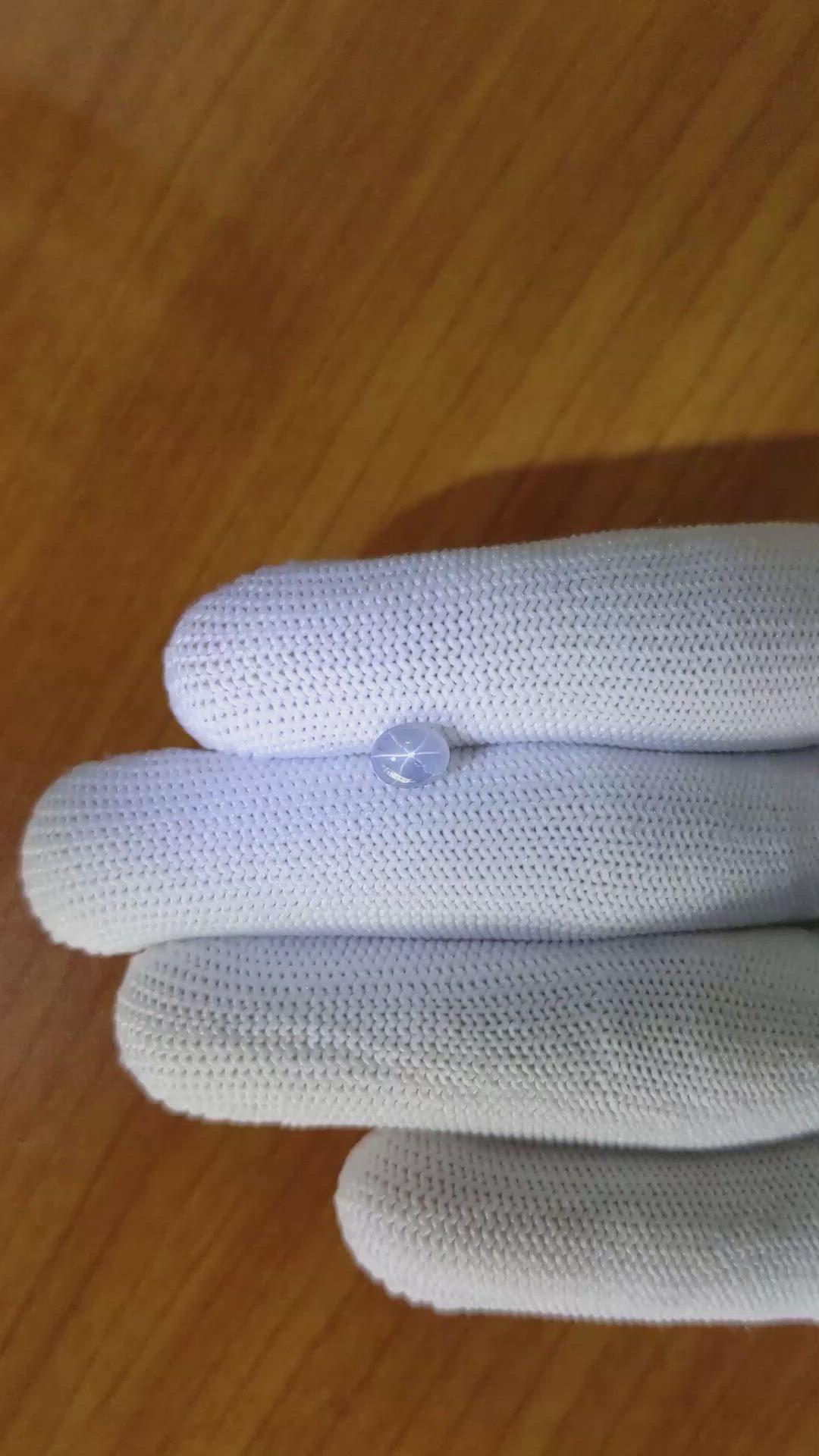 1.26 Ct. Bluish Grey Star Sapphire from Ceylon (Sri Lanka) Size Video