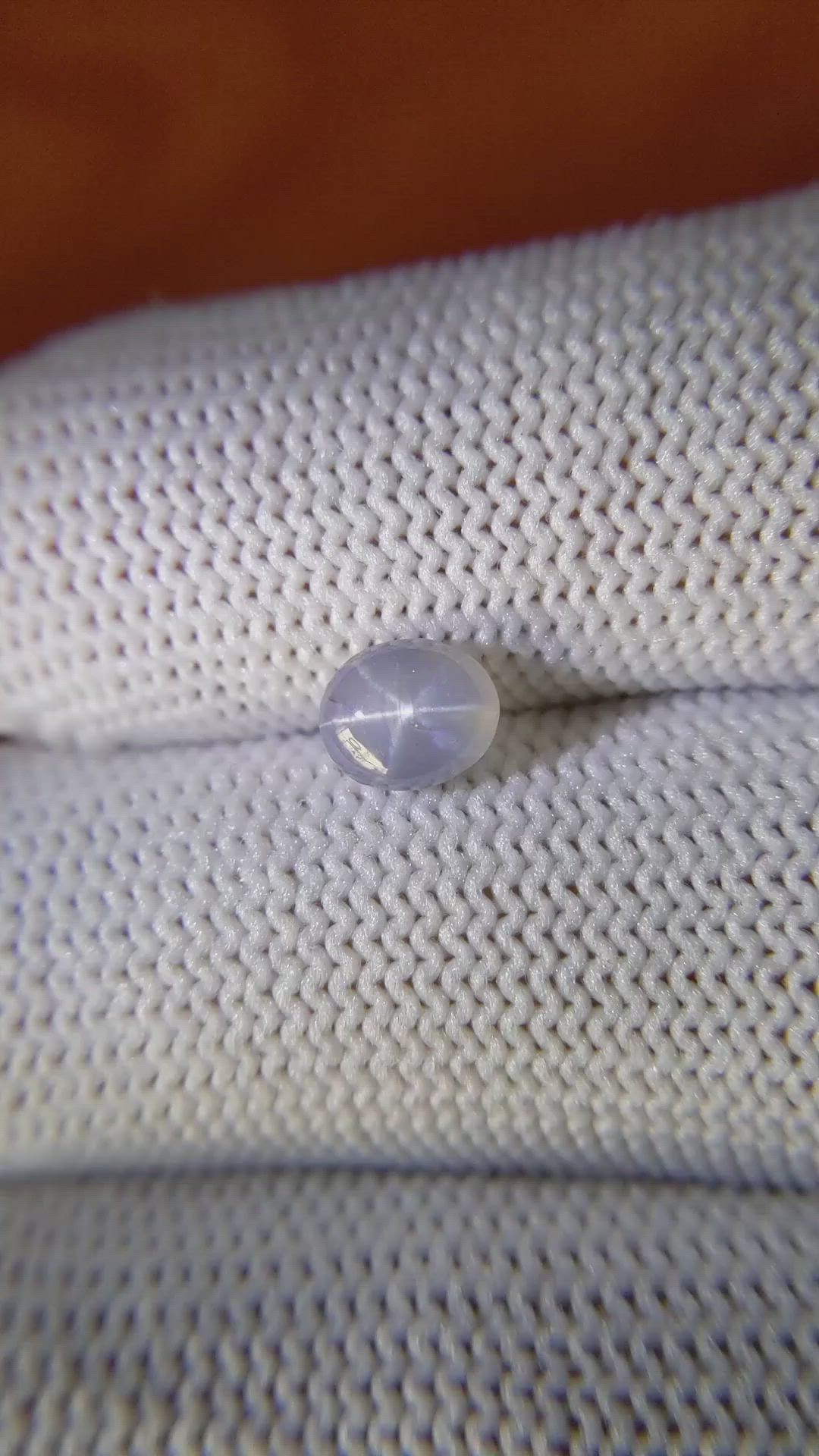 1.26 Ct. Bluish Grey Star Sapphire from Ceylon (Sri Lanka) Size Video