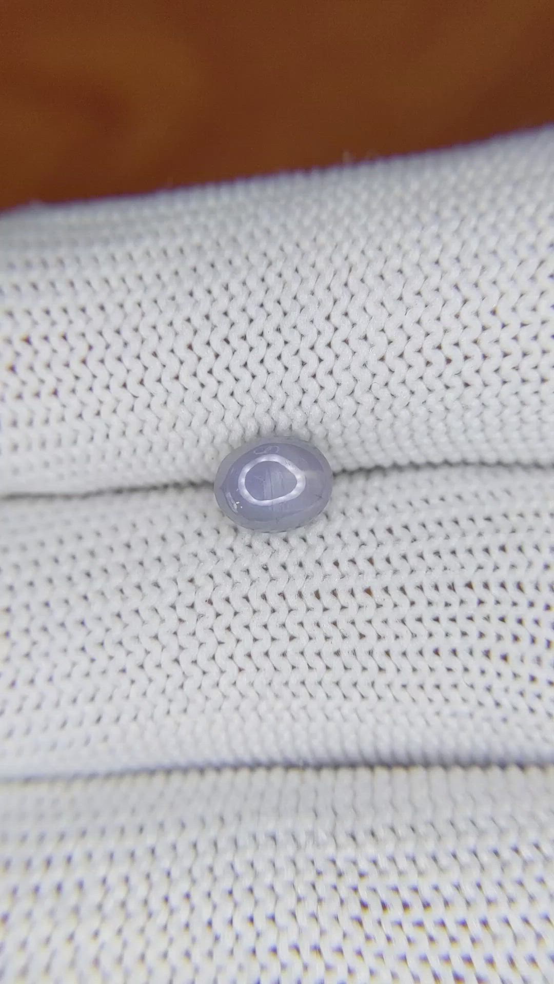 1.26 Ct. Bluish Grey Star Sapphire from Ceylon (Sri Lanka) Size Video