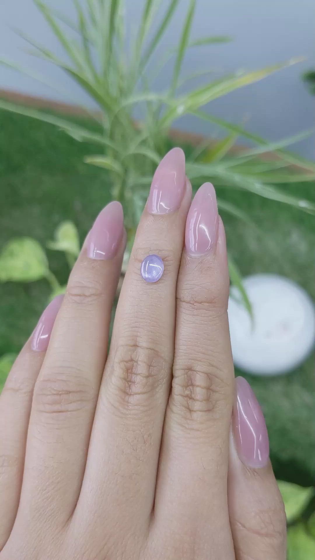 1.19 Ct. Purple Star Sapphire from Ceylon (Sri Lanka) Size Video