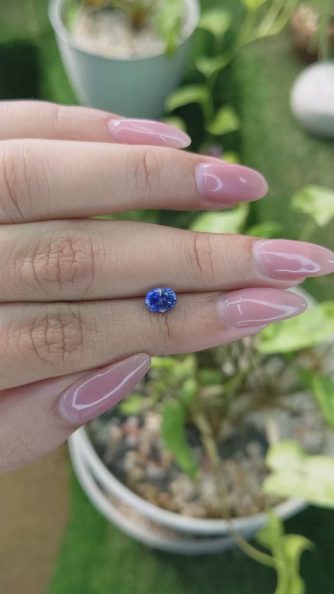 1.02 Ct. Blue Sapphire from Ceylon (Sri Lanka) Size Video