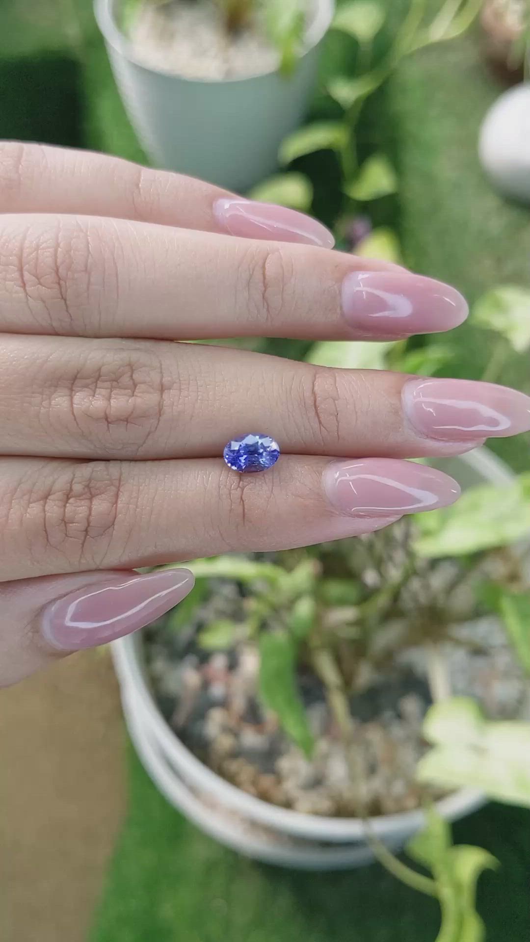 1.17 Ct. Blue Sapphire from Ceylon (Sri Lanka) Size Video