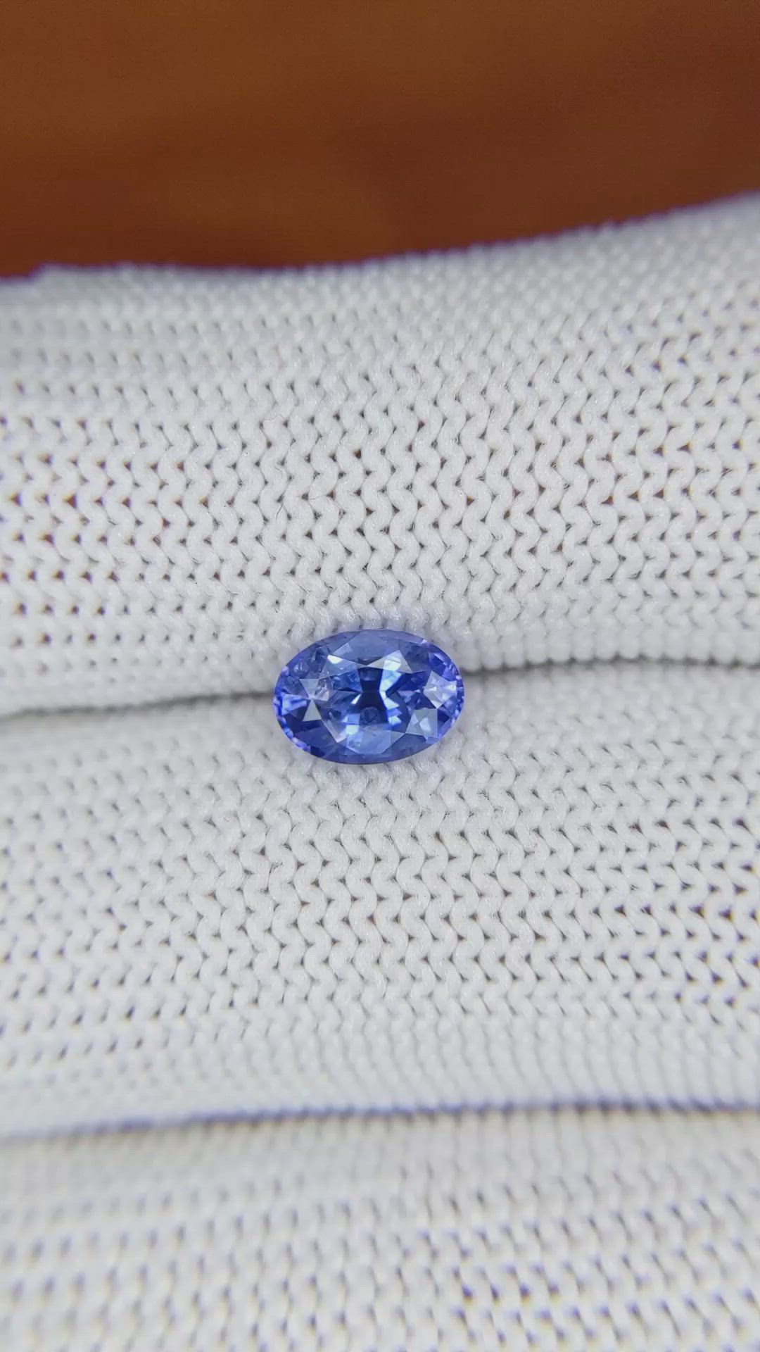 1.17 Ct. Blue Sapphire from Ceylon (Sri Lanka) Size Video