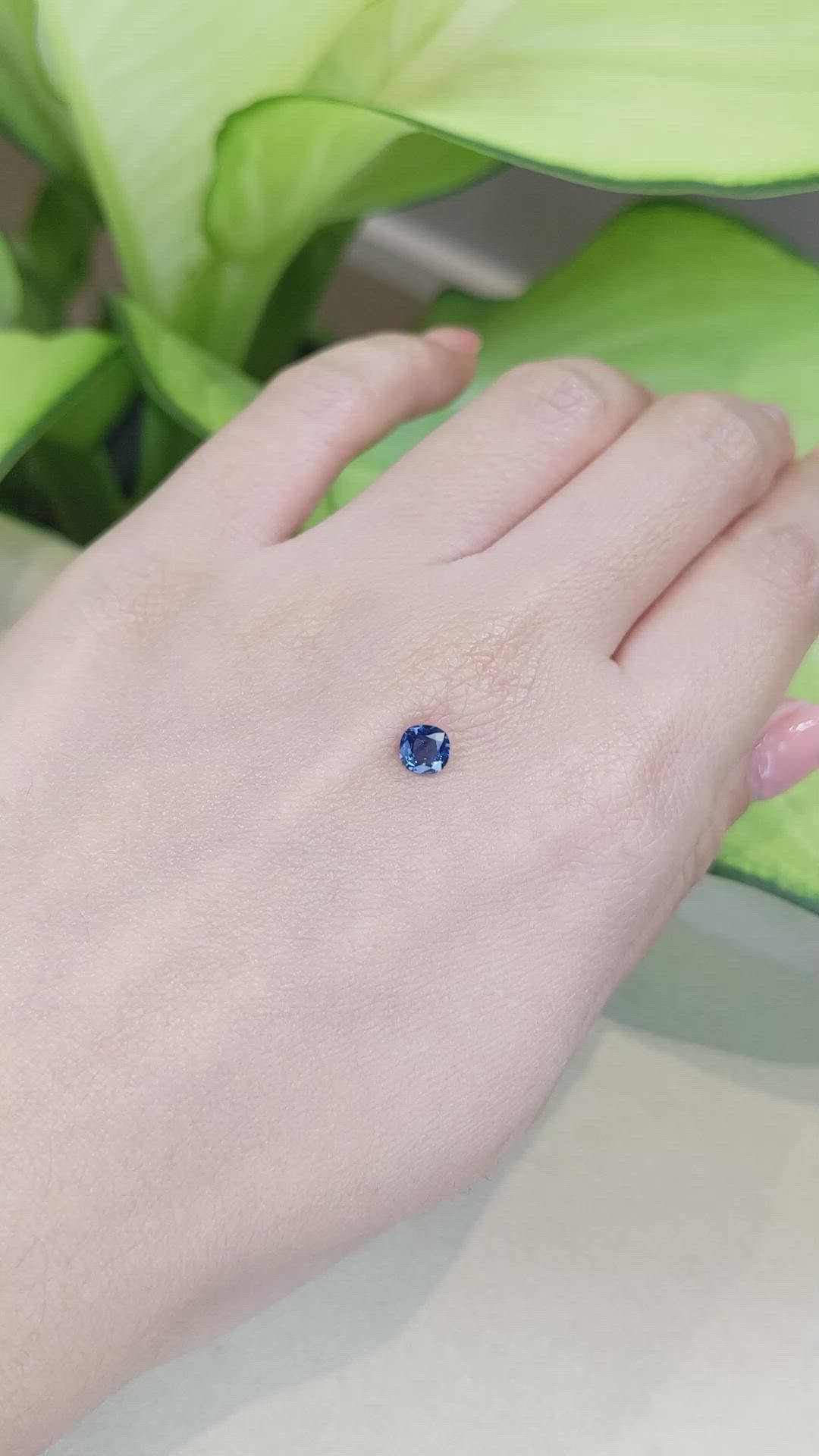 0.49 Ct. Blue Sapphire from Ceylon (Sri Lanka) Size Video