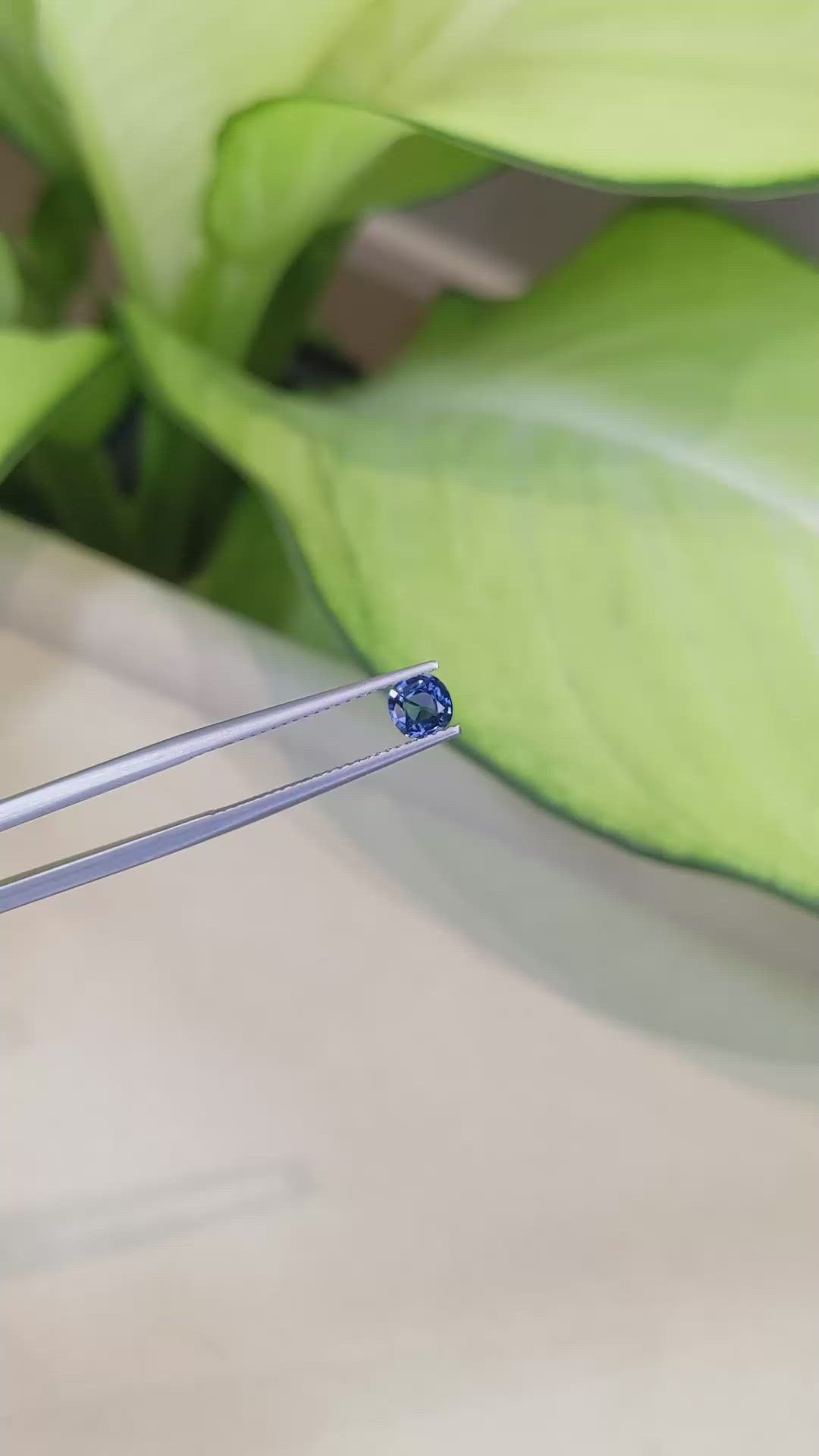 0.49 Ct. Blue Sapphire from Ceylon (Sri Lanka) Size Video