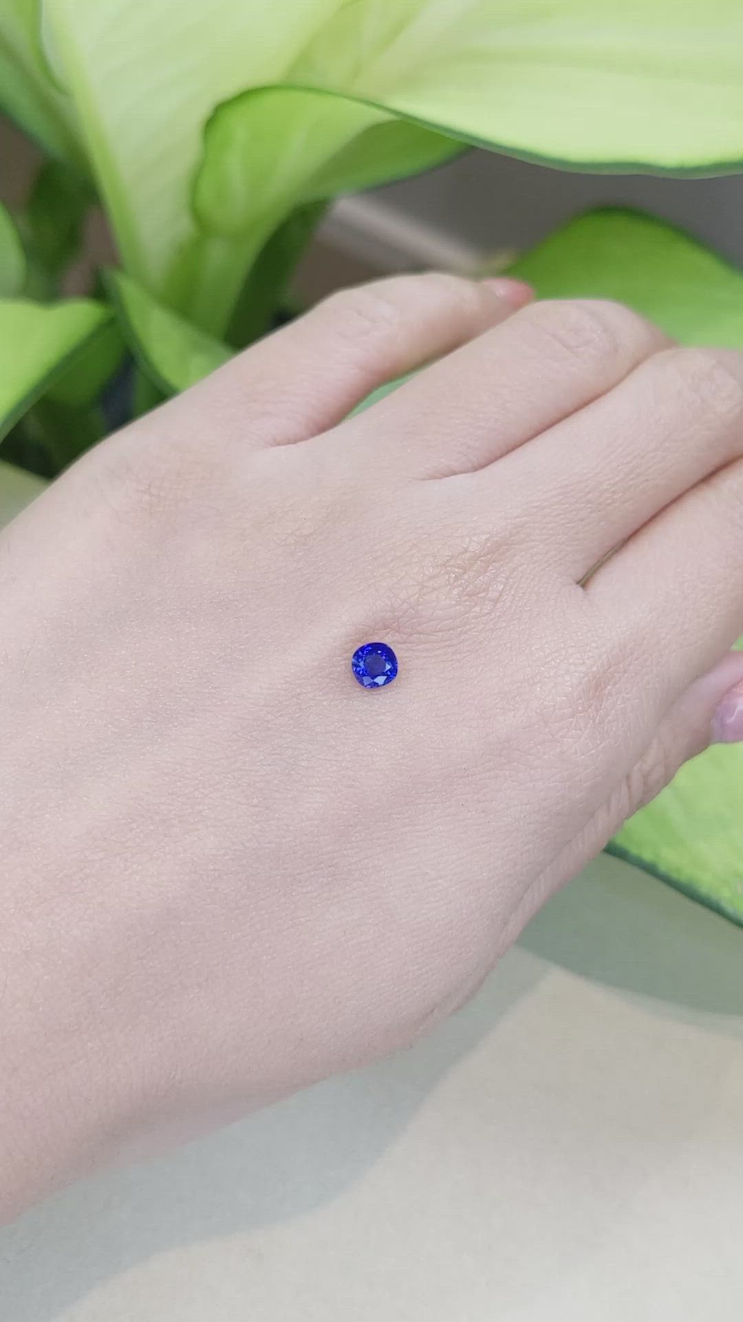 0.54 Ct. Blue Sapphire from Ceylon (Sri Lanka) Size Video