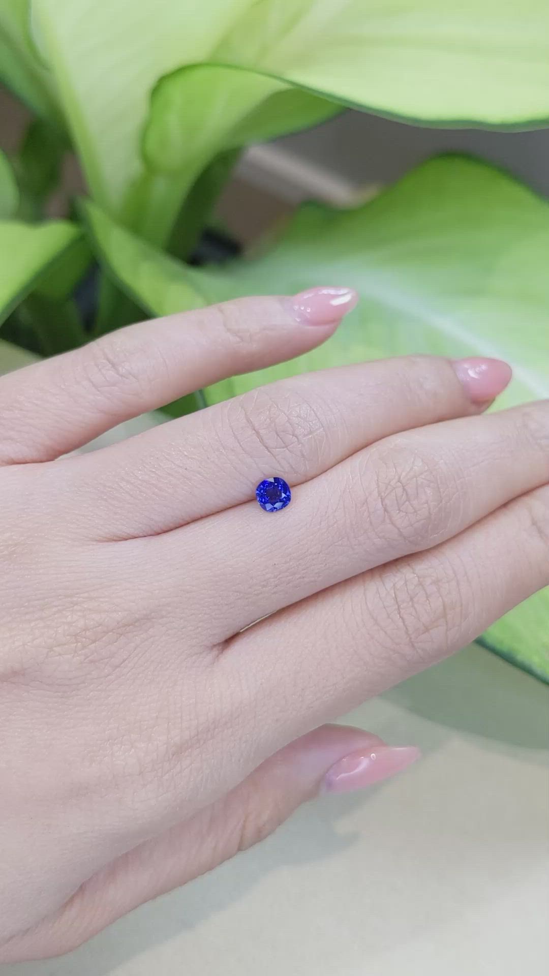 0.54 Ct. Blue Sapphire from Ceylon (Sri Lanka) Size Video