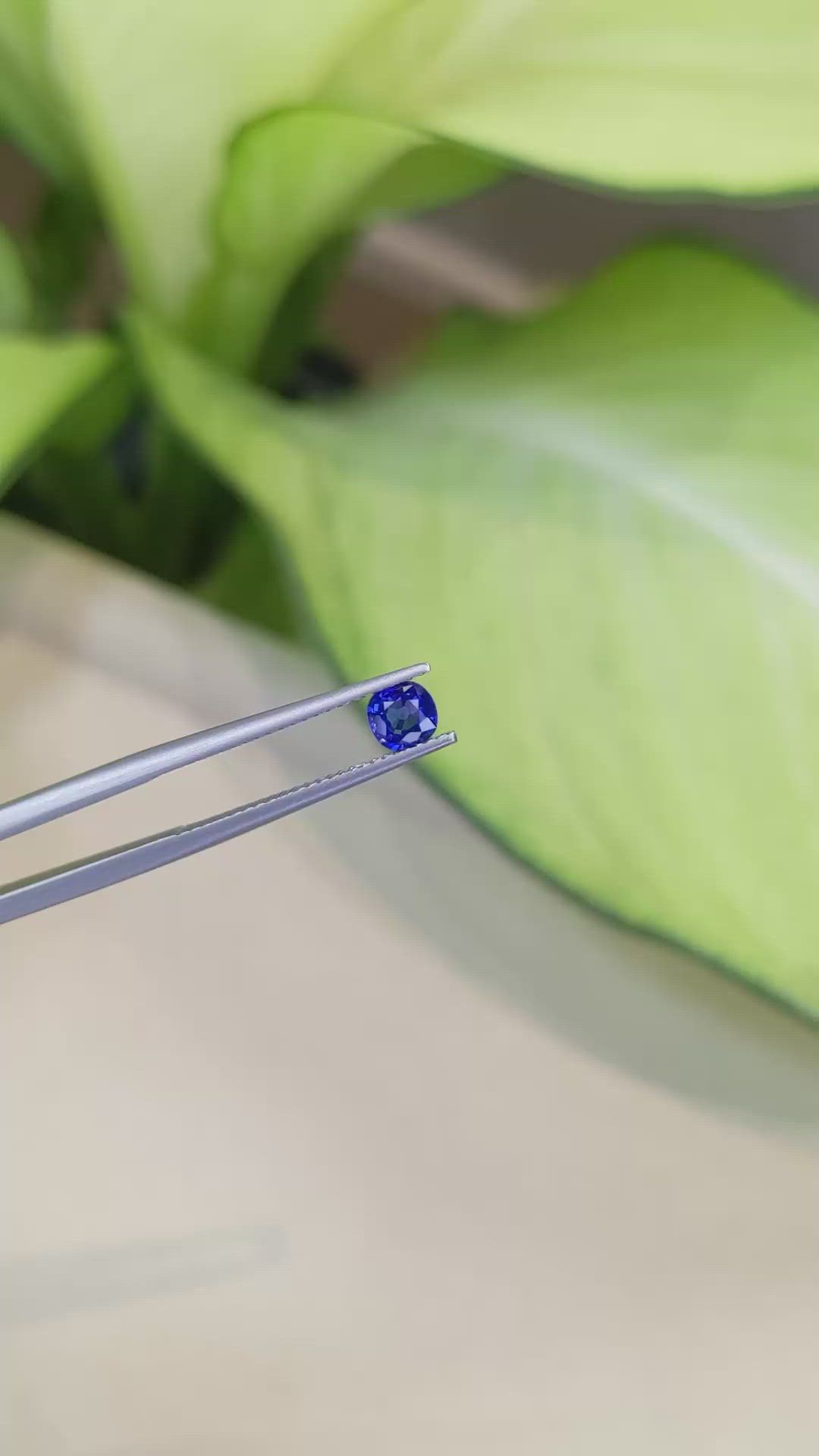 0.54 Ct. Blue Sapphire from Ceylon (Sri Lanka) Size Video