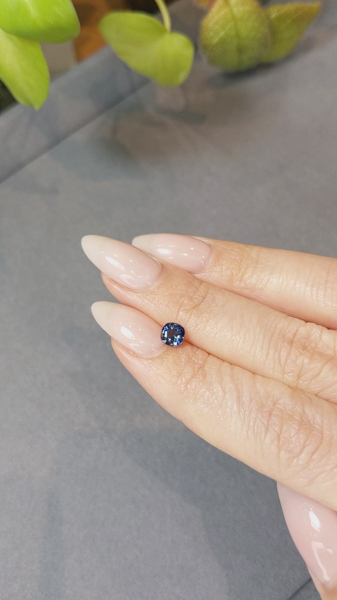 0.59 Ct. Blue Sapphire from Ceylon (Sri Lanka) Size Video