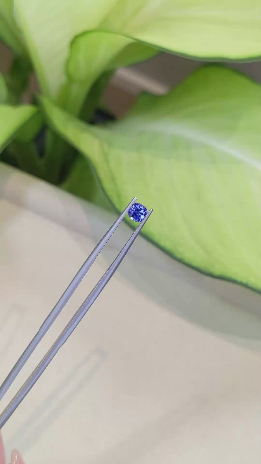 0.63 Ct. Blue Sapphire from Ceylon (Sri Lanka) Size Video