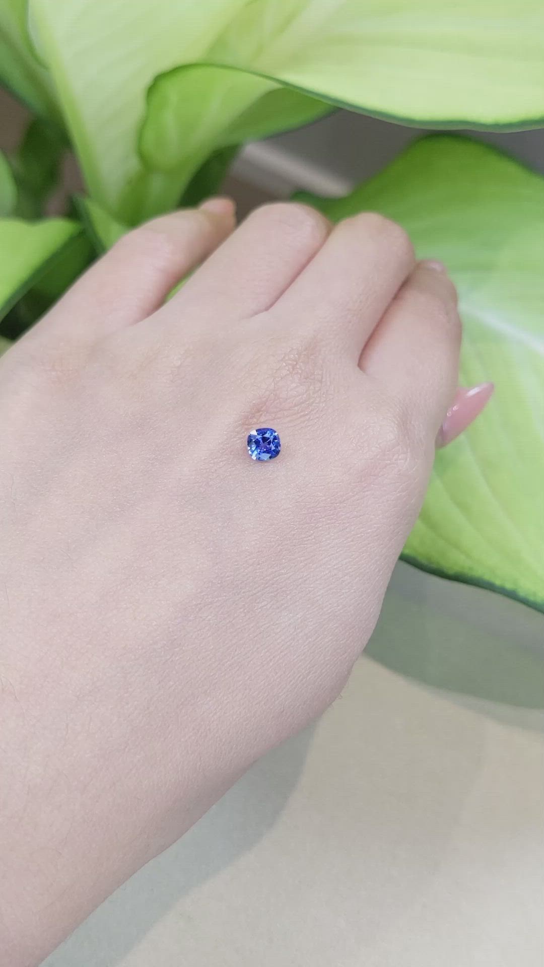 0.63 Ct. Blue Sapphire from Ceylon (Sri Lanka) Size Video