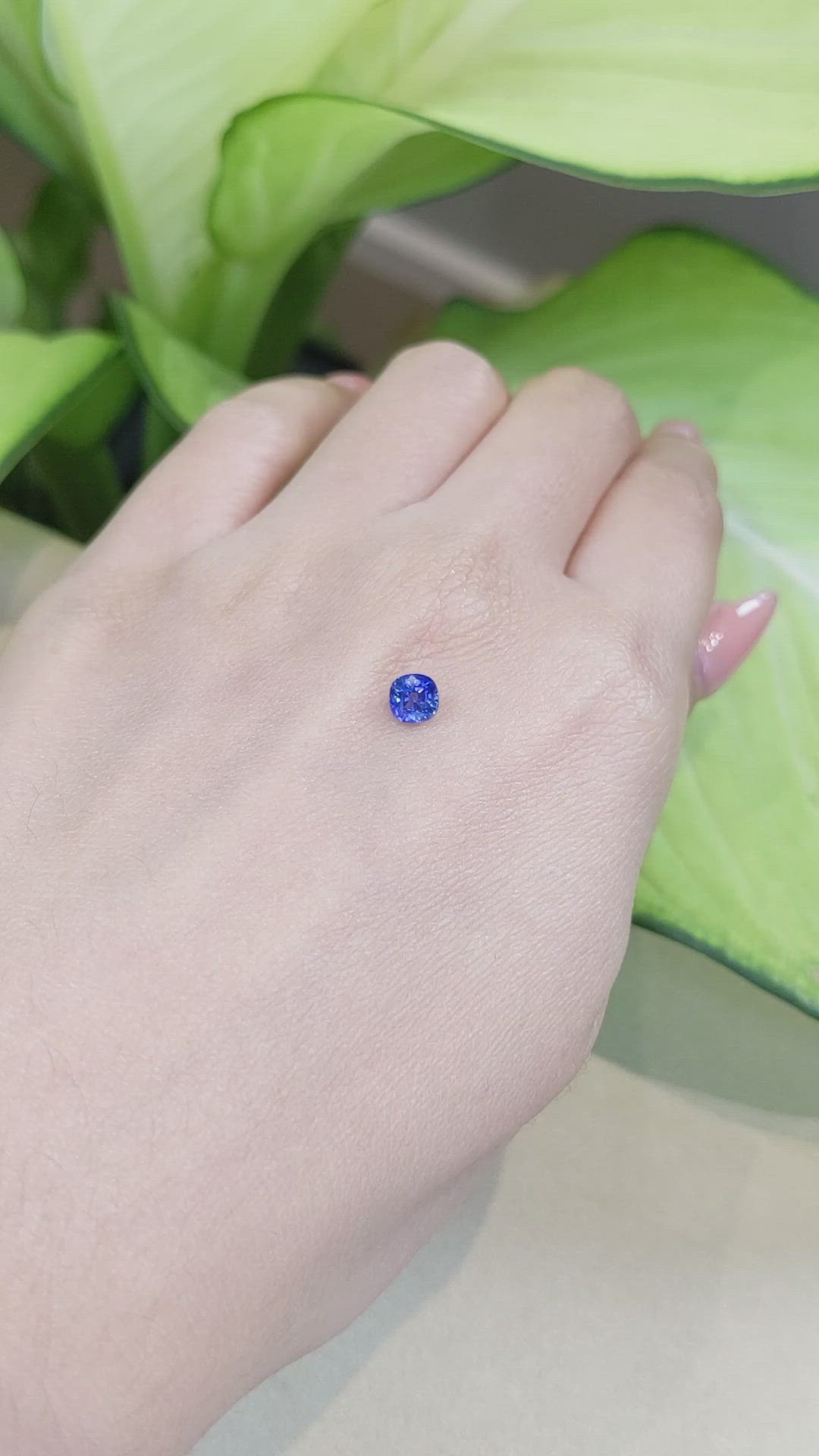 0.69 Ct. Blue Sapphire from Ceylon (Sri Lanka) Size Video