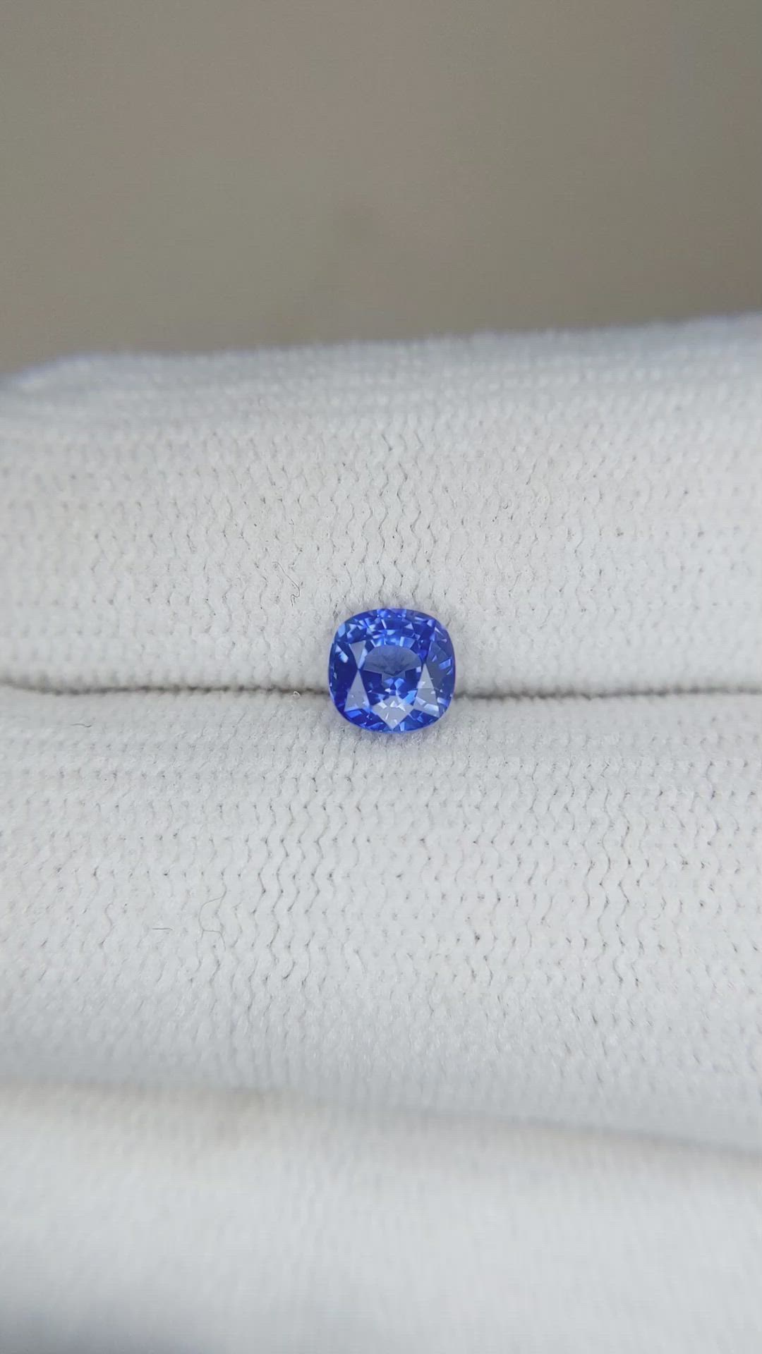 0.69 Ct. Blue Sapphire from Ceylon (Sri Lanka) Size Video