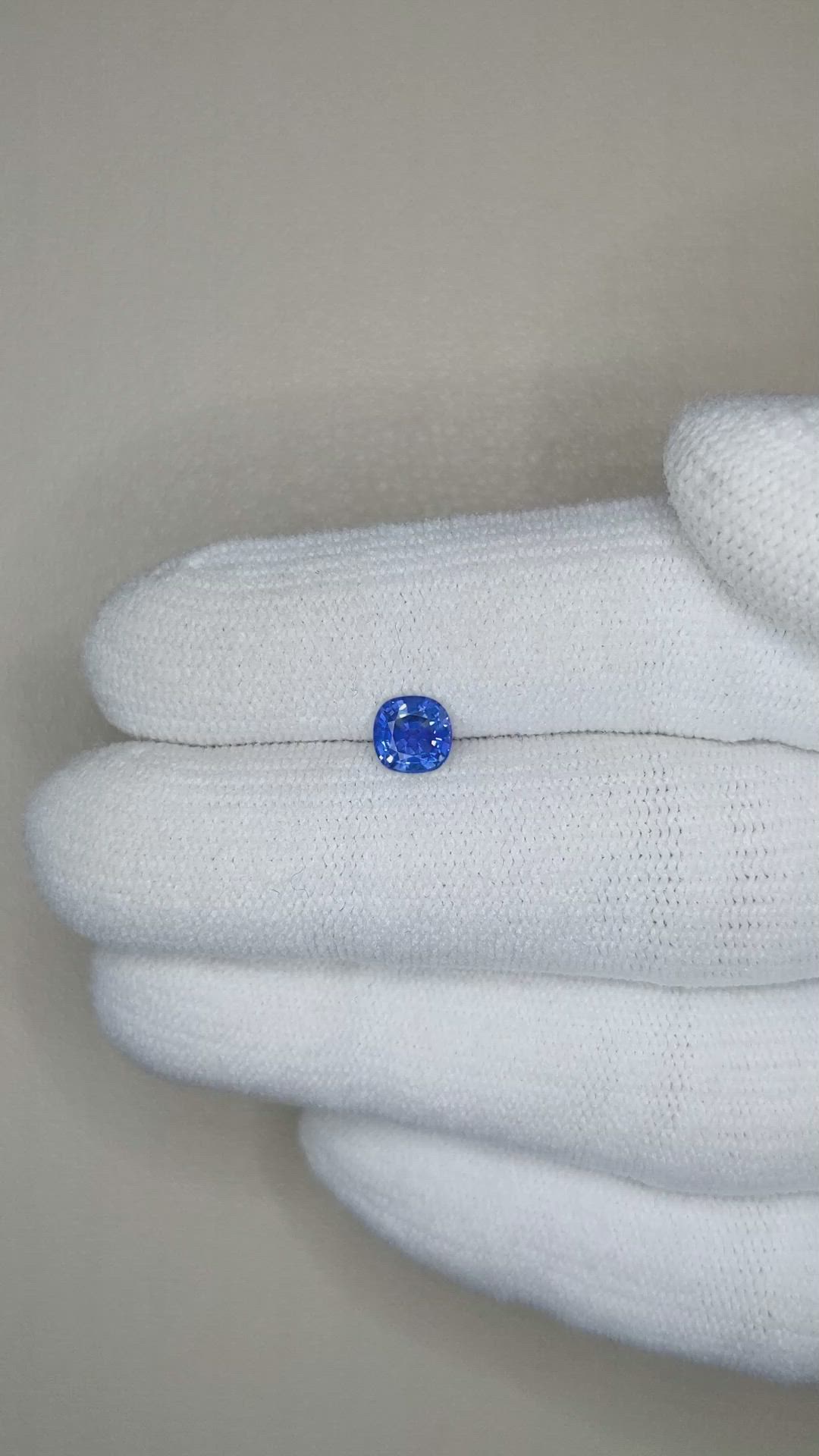 0.70 Ct. Blue Sapphire from Ceylon (Sri Lanka) Size Video