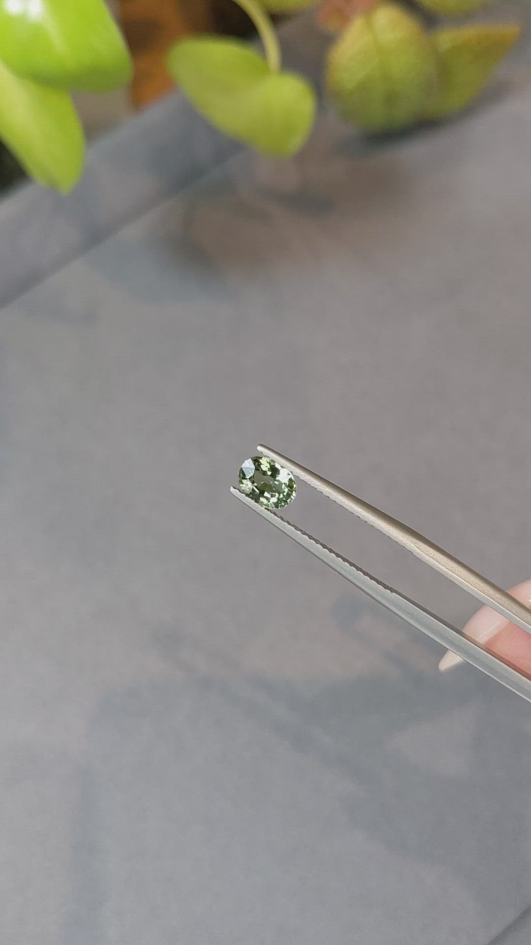 1.04 Ct. Green Sapphire from Ceylon (Sri Lanka) Size Video