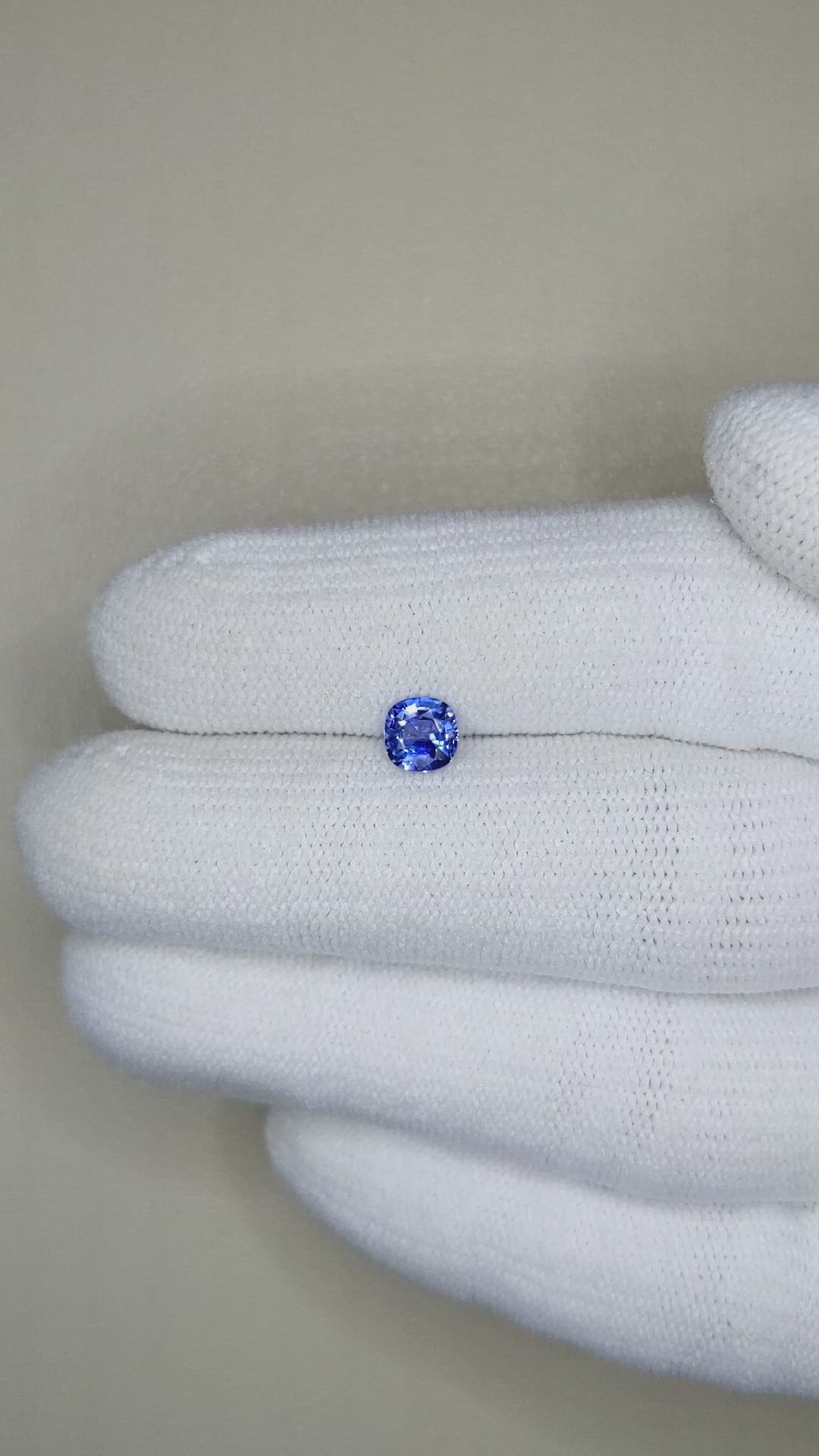 0.53 Ct. Blue Sapphire from Ceylon (Sri Lanka) Size Video