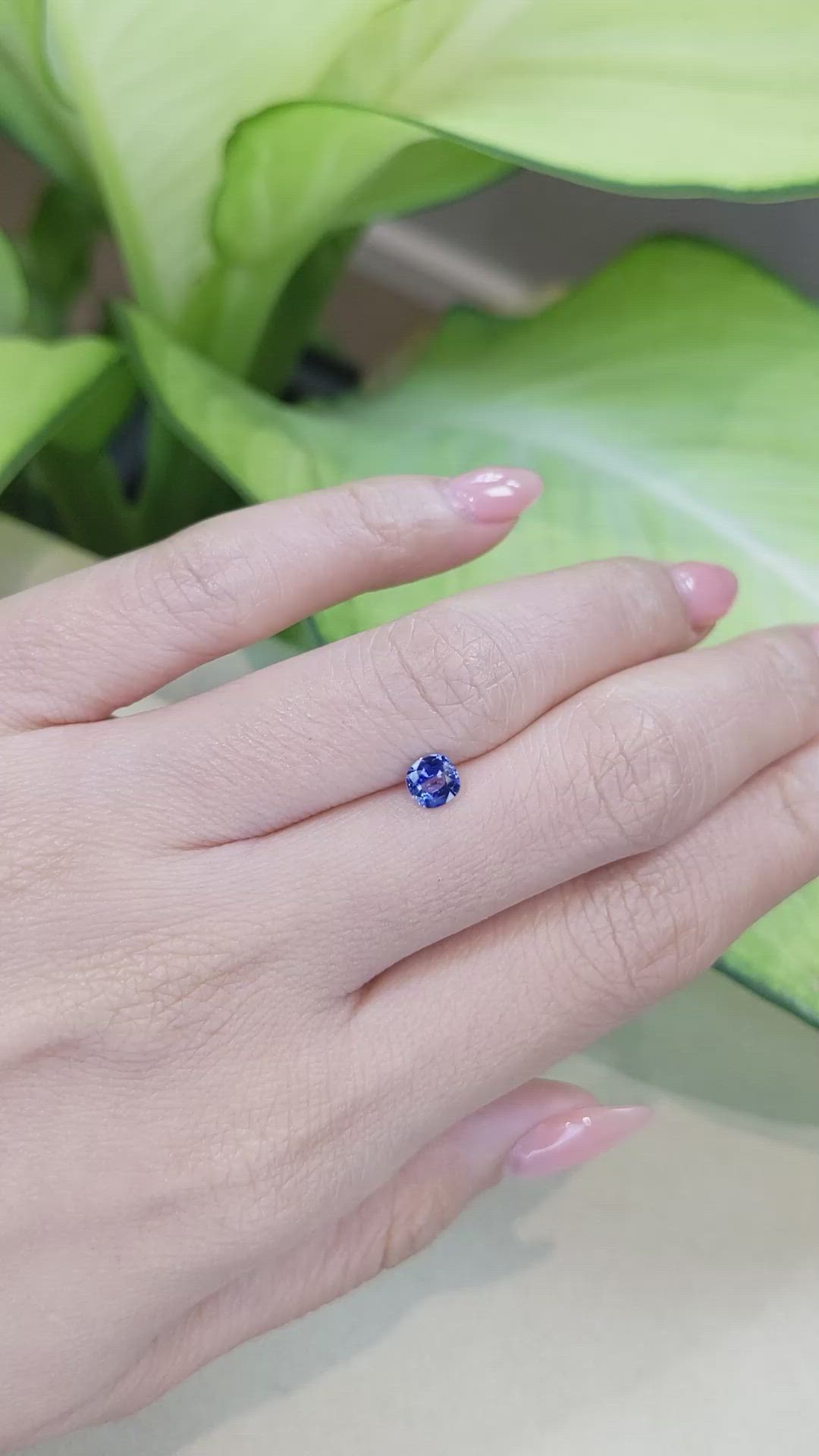 0.53 Ct. Blue Sapphire from Ceylon (Sri Lanka) Size Video