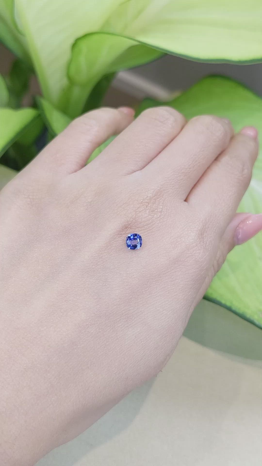 0.53 Ct. Blue Sapphire from Ceylon (Sri Lanka) Size Video