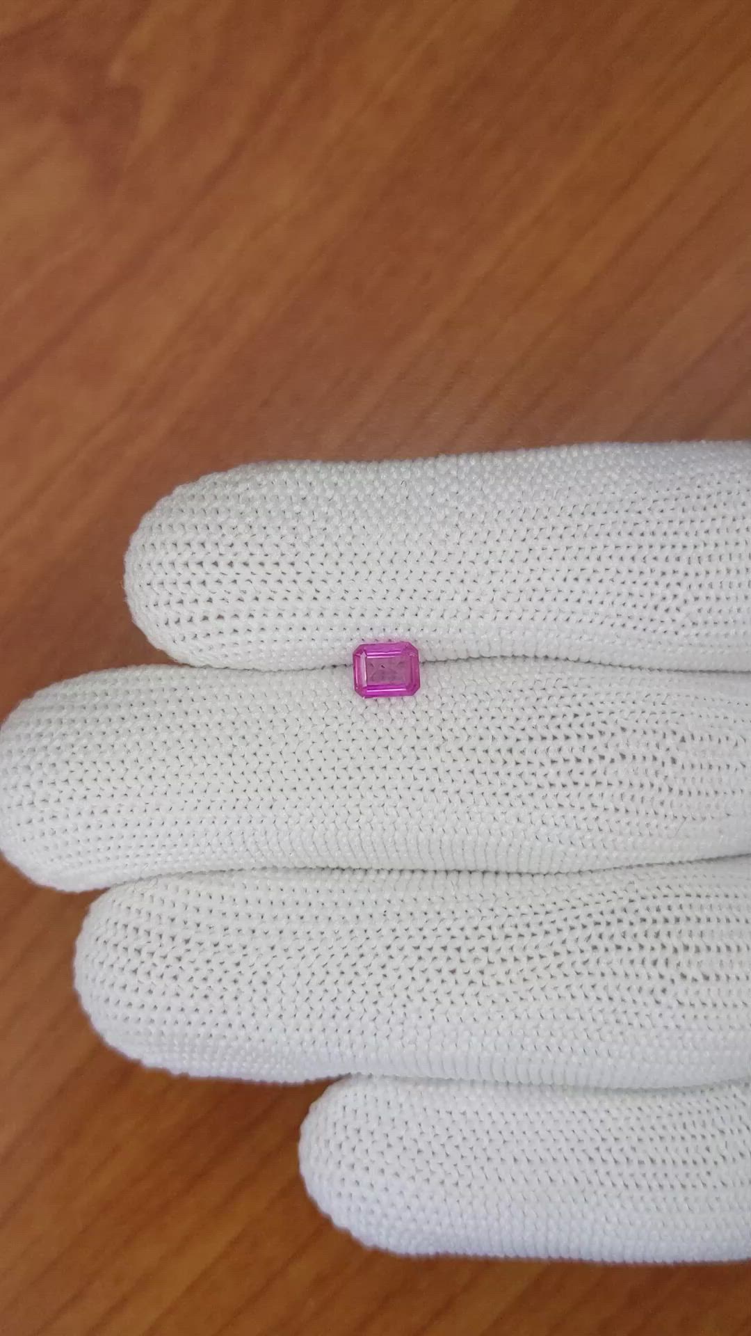0.55 Ct. Pink Sapphire from Ceylon (Sri Lanka) Size Video