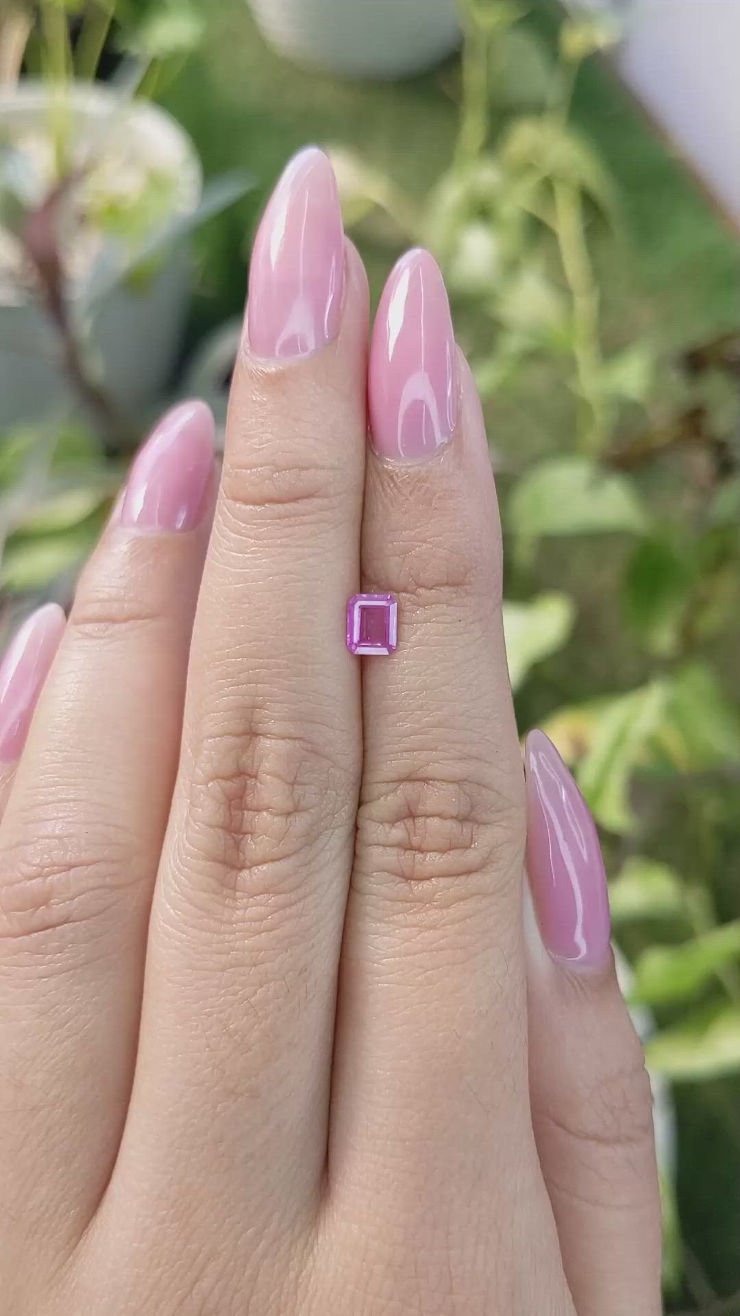 0.55 Ct. Pink Sapphire from Ceylon (Sri Lanka) Size Video