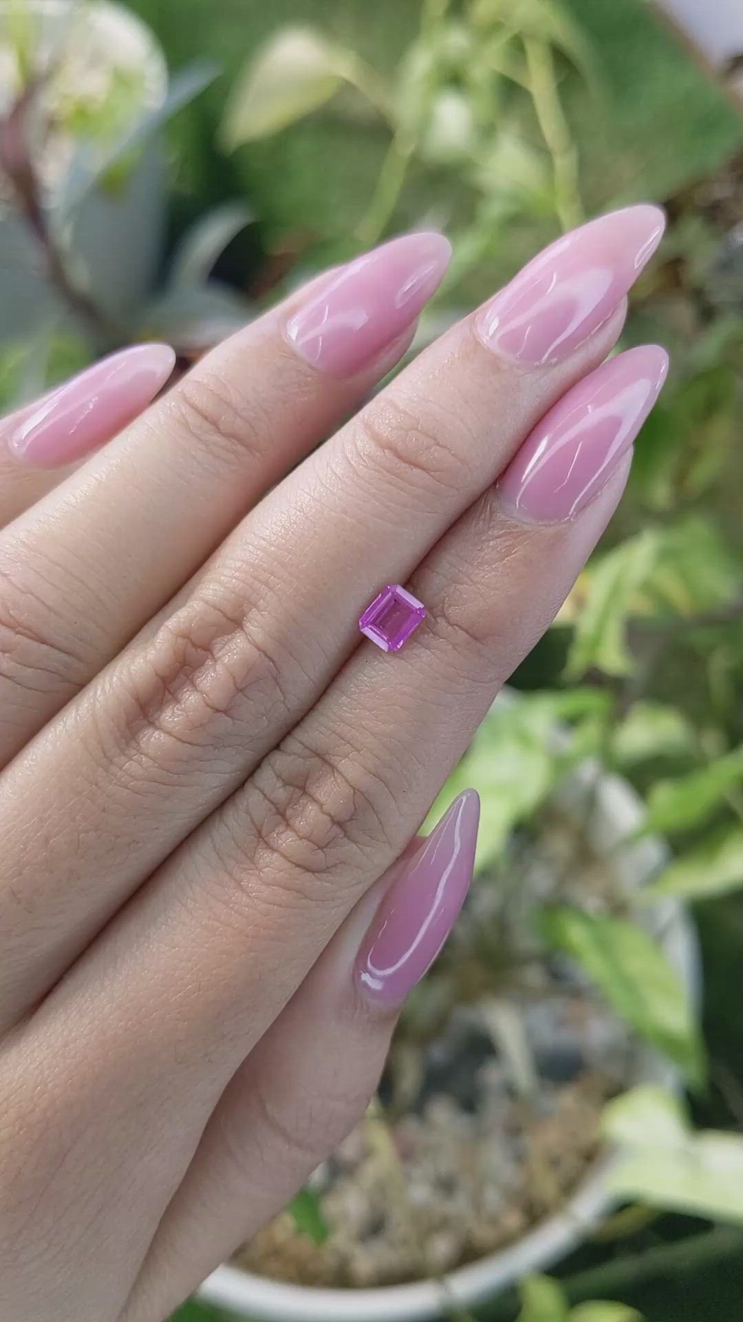 0.55 Ct. Pink Sapphire from Ceylon (Sri Lanka) Size Video