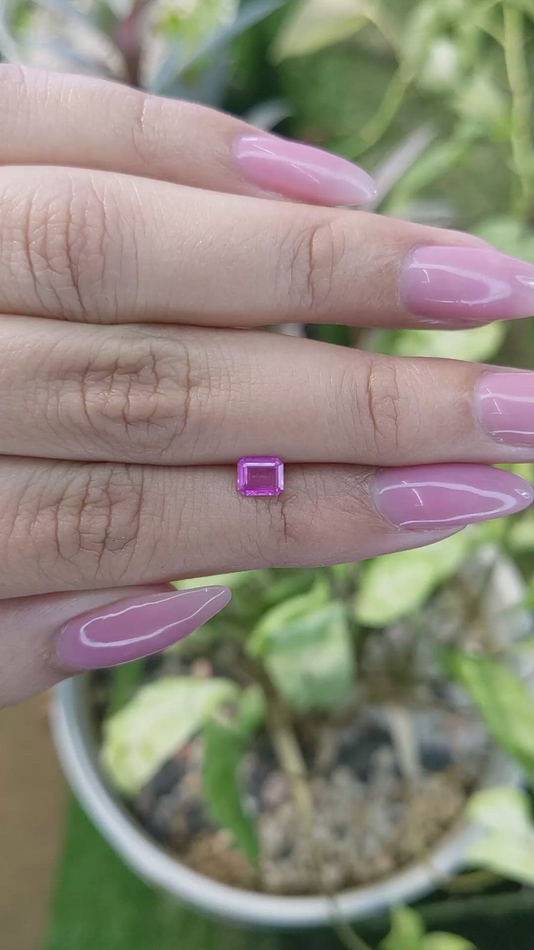 0.55 Ct. Pink Sapphire from Ceylon (Sri Lanka) Size Video
