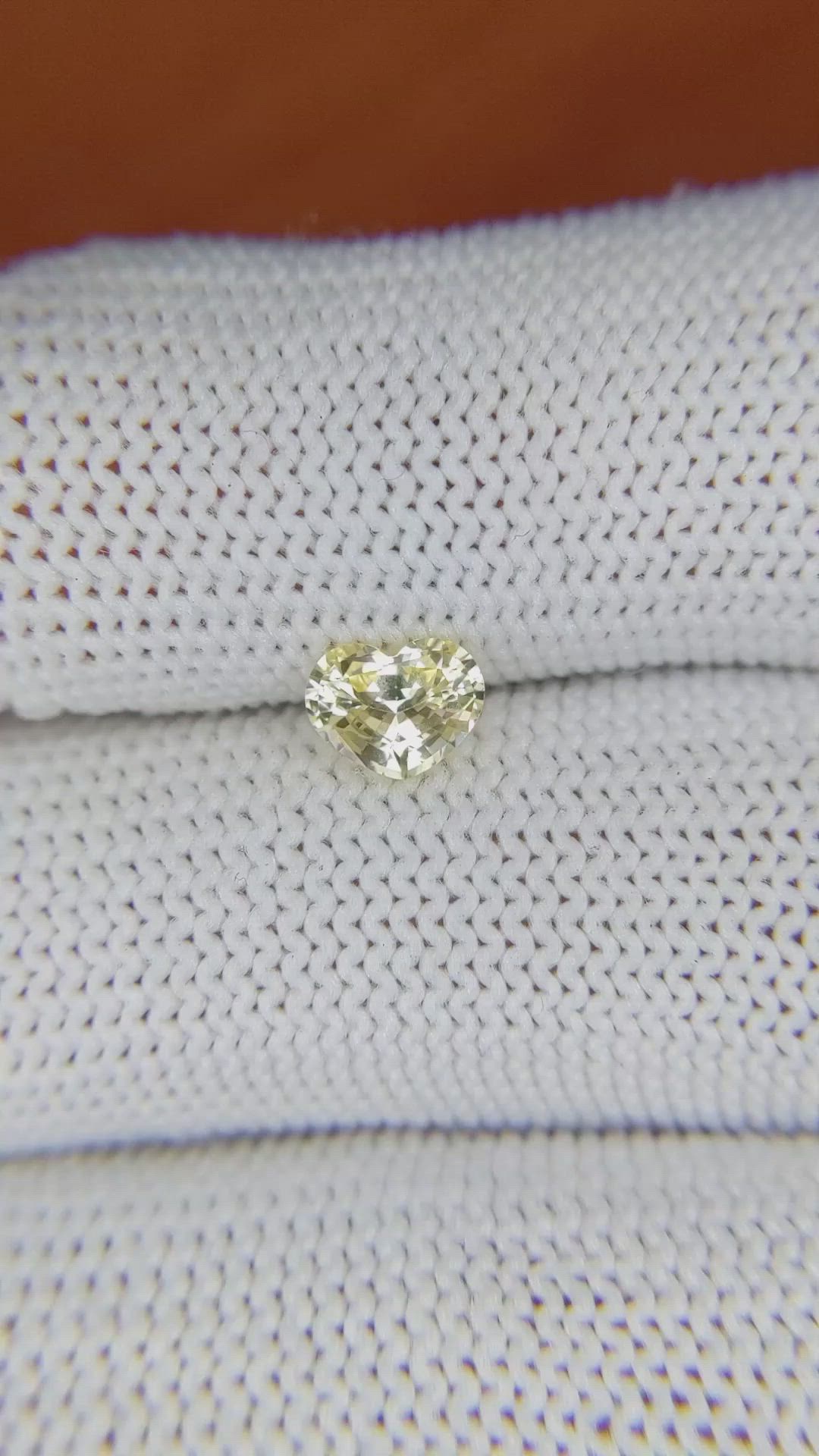 0.70 Ct. Yellow Sapphire from Ceylon (Sri Lanka) Size Video