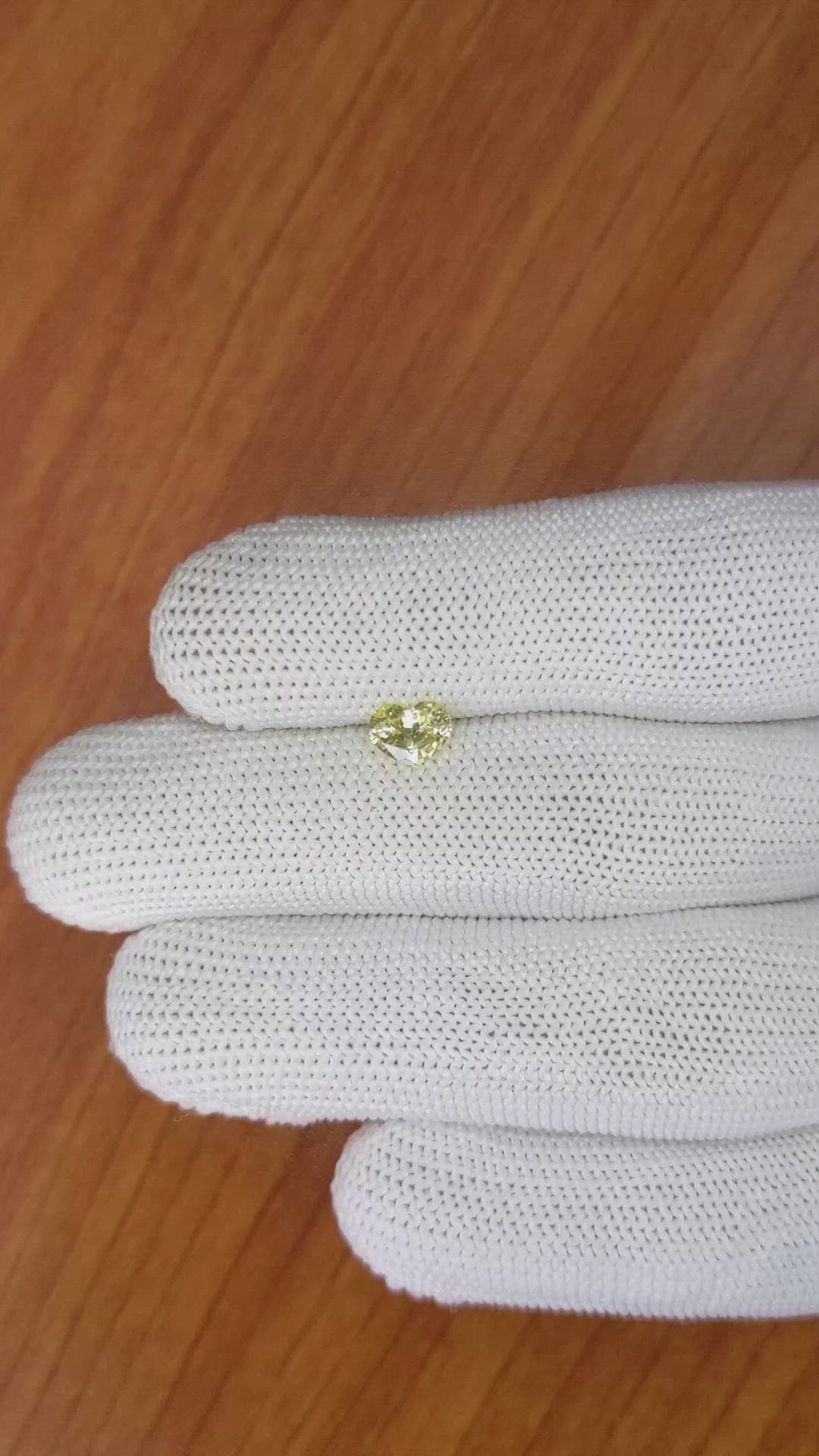 0.70 Ct. Yellow Sapphire from Ceylon (Sri Lanka) Size Video