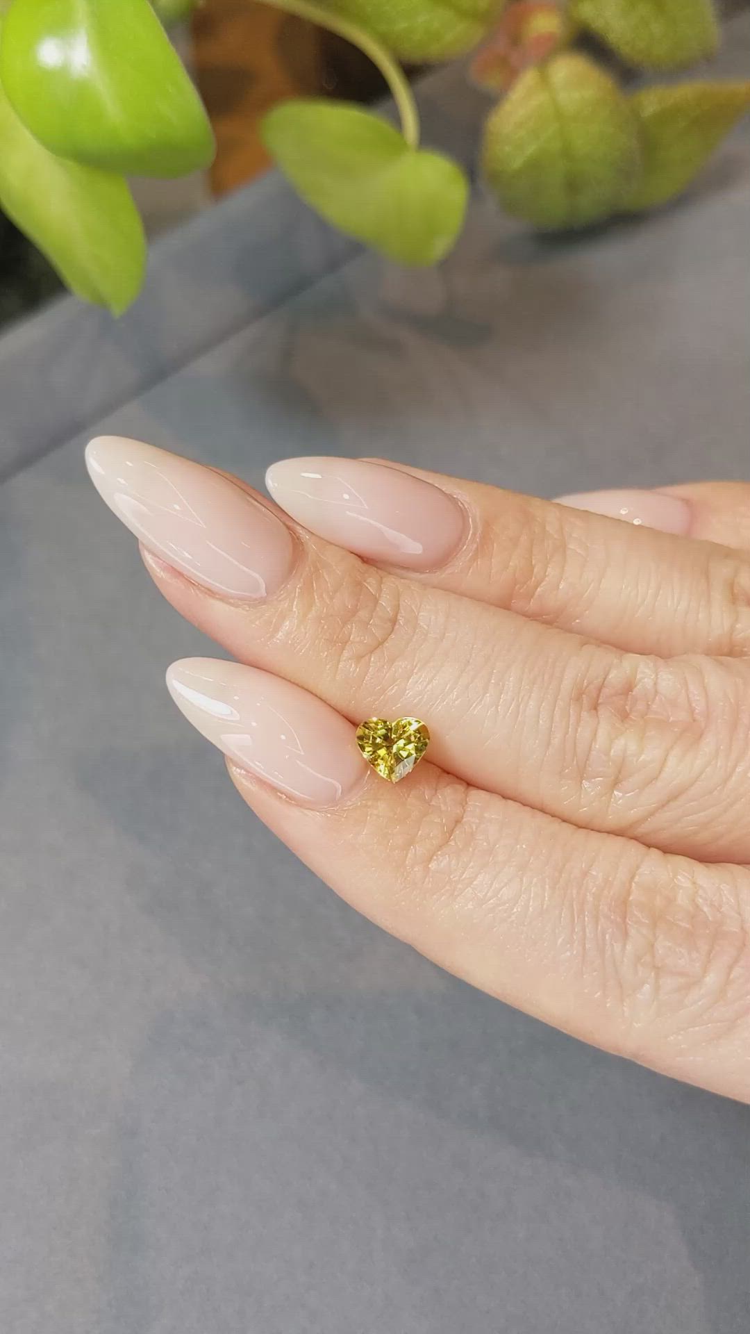0.98 Ct. Yellow Sapphire from Ceylon (Sri Lanka) Size Video
