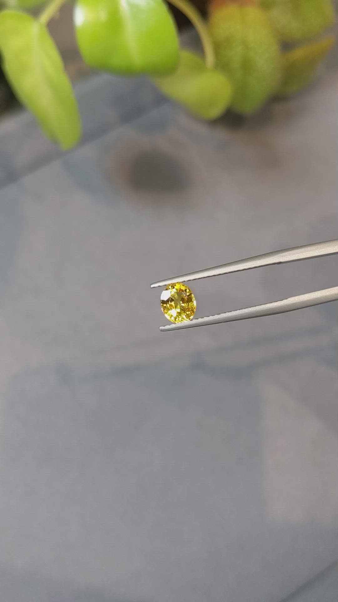 1.04 Ct. Orangish Yellow Sapphire from Ceylon (Sri Lanka) Size Video