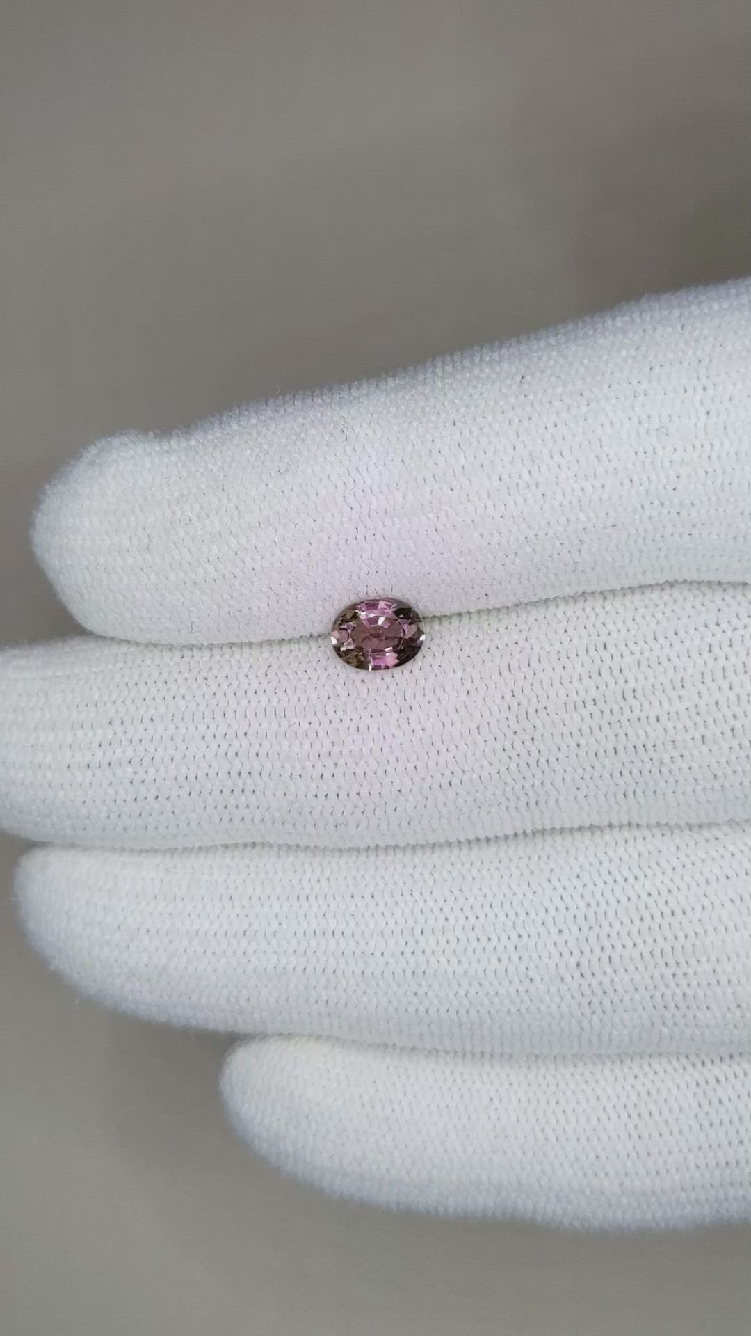 0.91 Ct. Pinkish Purple Sapphire from Ceylon (Sri Lanka) Size Video