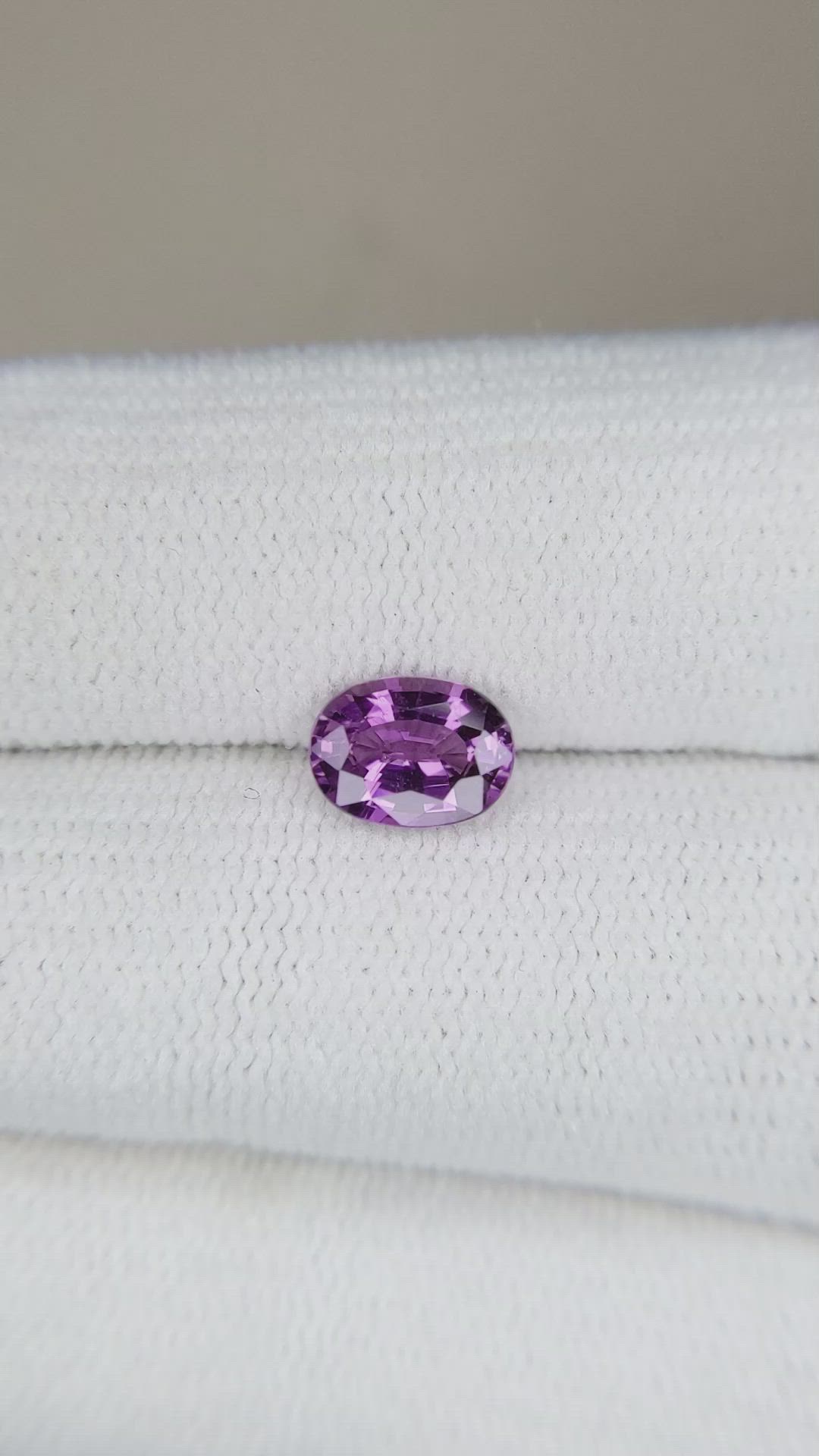 1.11 Ct. Purple Sapphire from Ceylon (Sri Lanka) Size Video