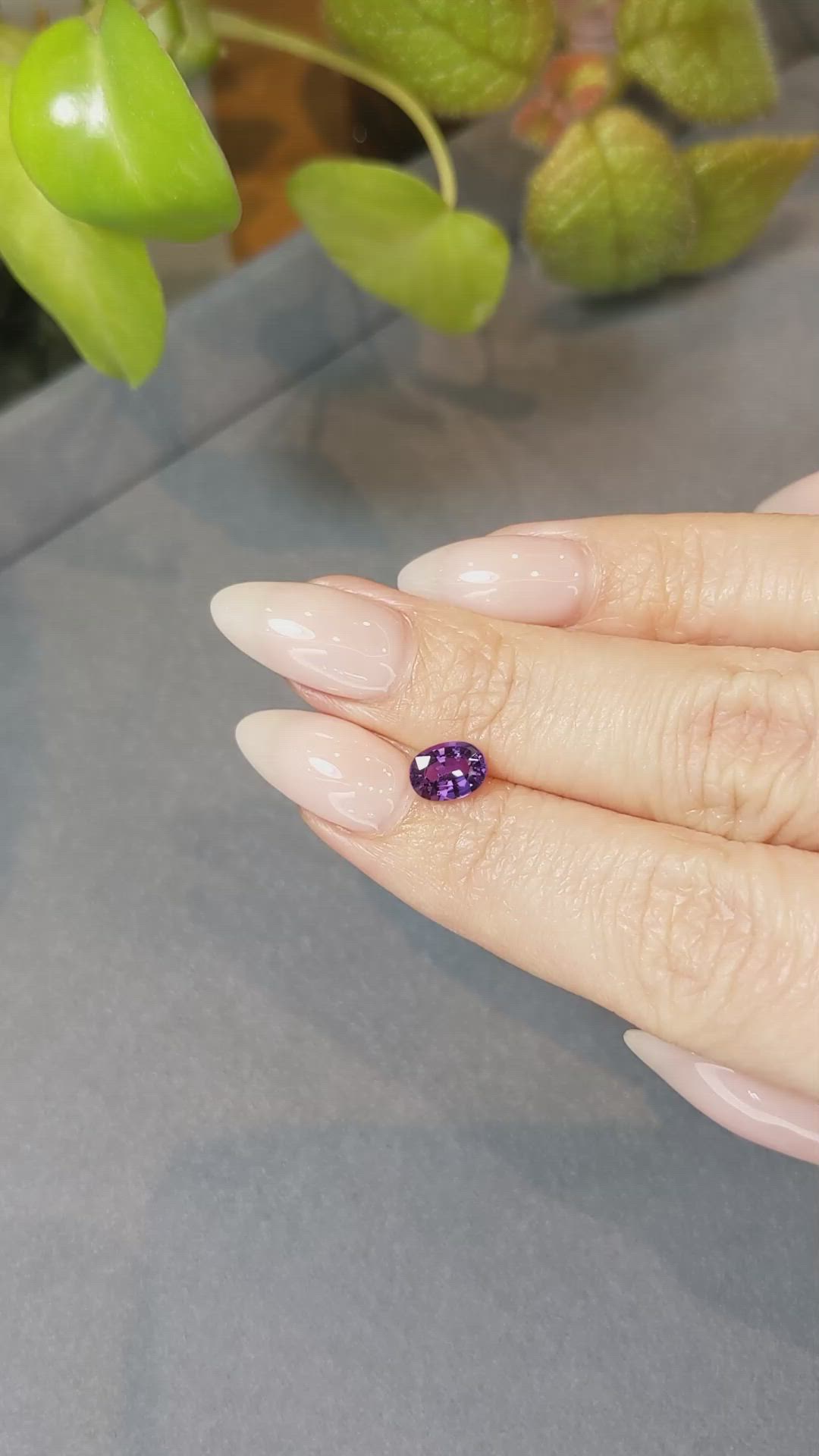 1.11 Ct. Purple Sapphire from Ceylon (Sri Lanka) Size Video