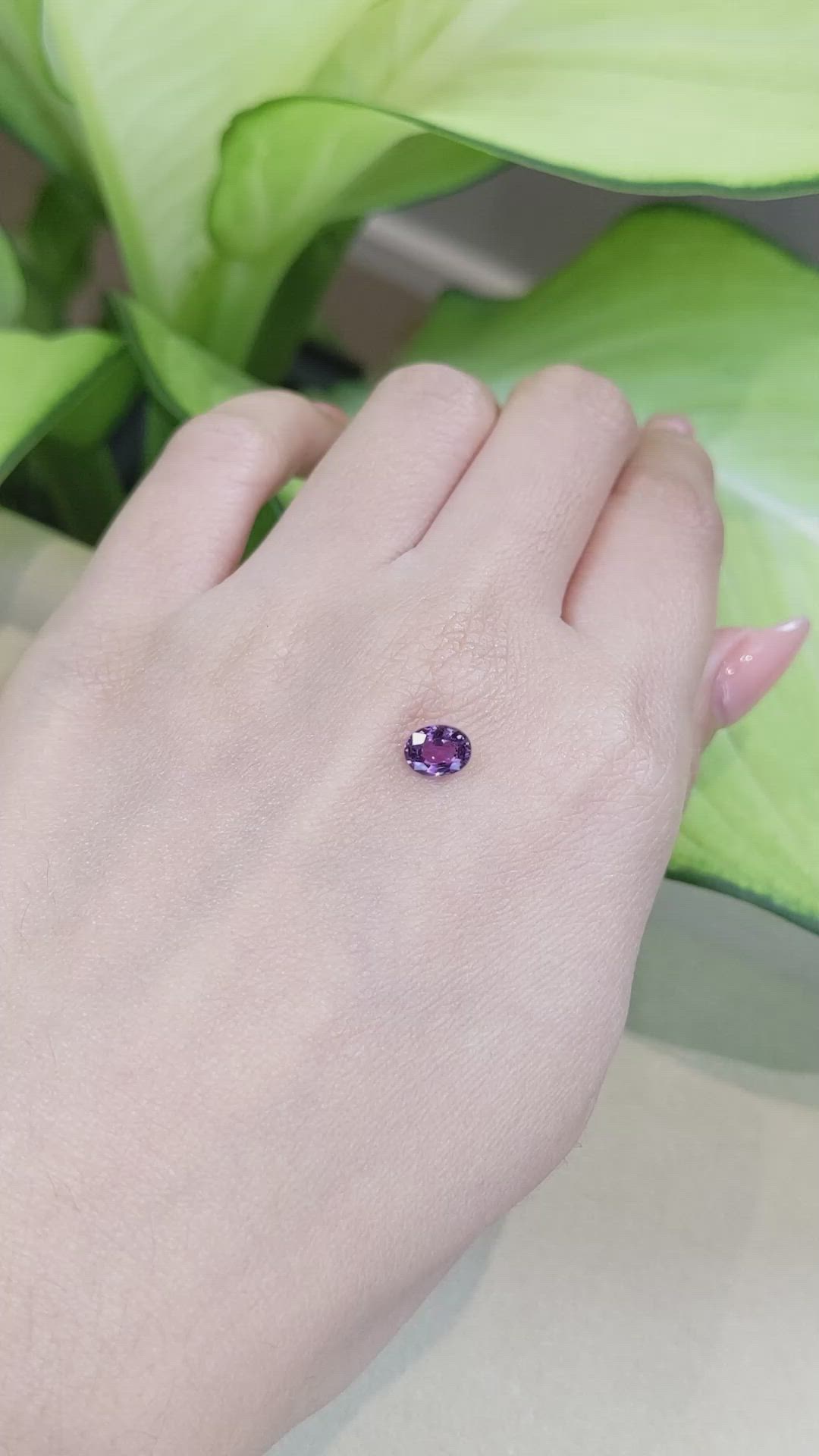 1.11 Ct. Purple Sapphire from Ceylon (Sri Lanka) Size Video