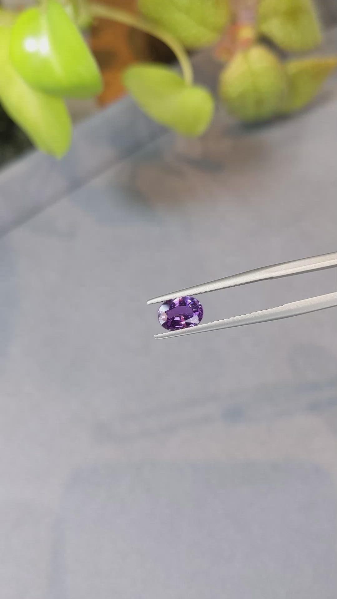 1.11 Ct. Purple Sapphire from Ceylon (Sri Lanka) Size Video