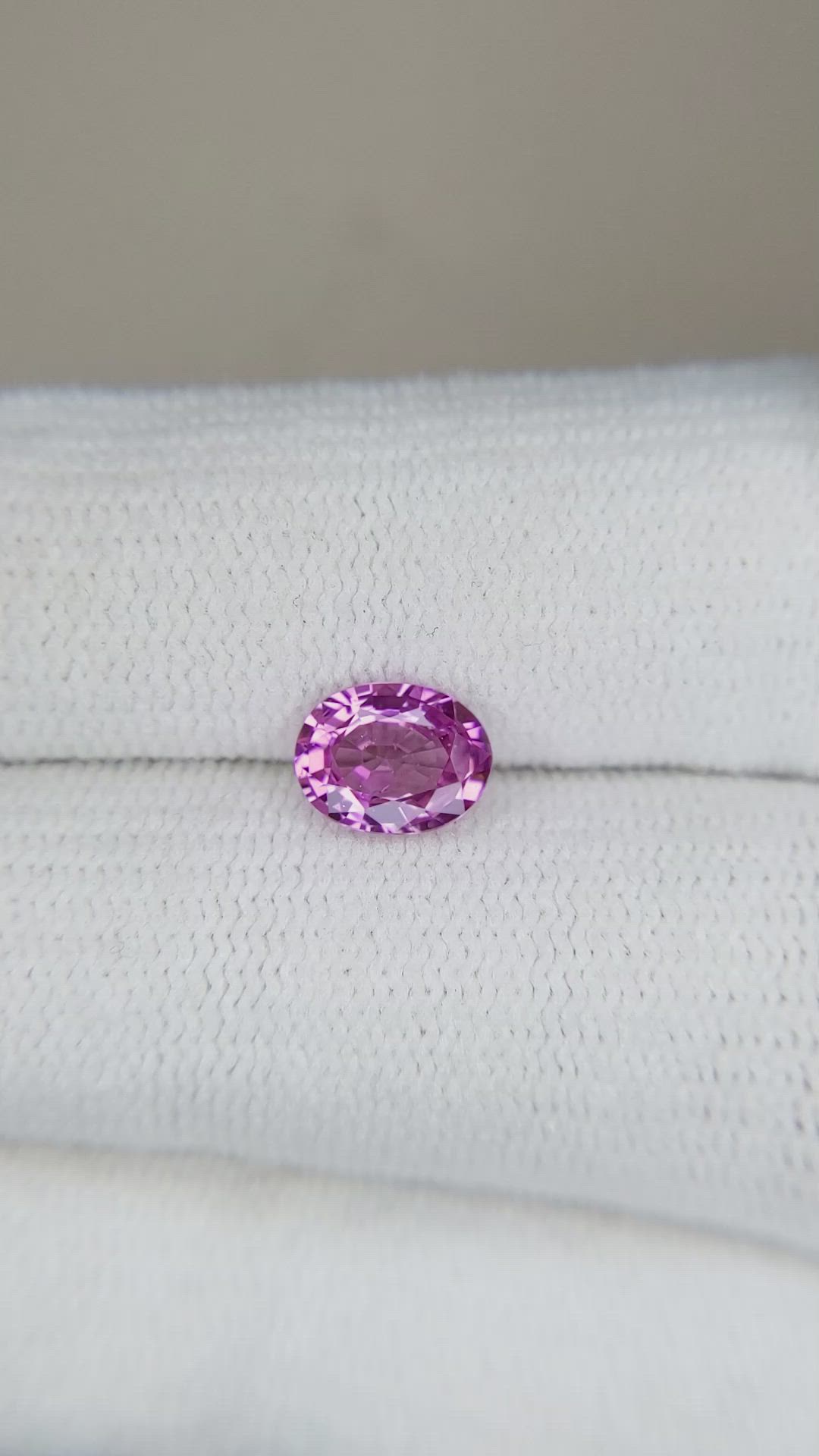 1.06 Ct. Pinkish Purple Sapphire from Ceylon (Sri Lanka) Size Video