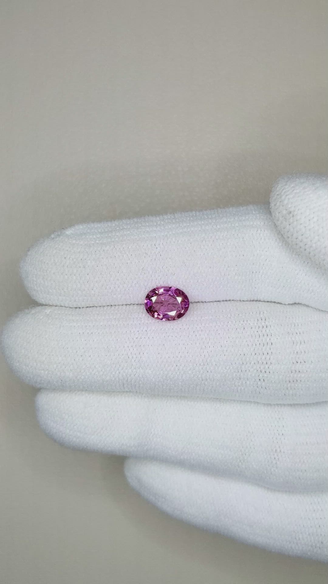 1.06 Ct. Pinkish Purple Sapphire from Ceylon (Sri Lanka) Size Video