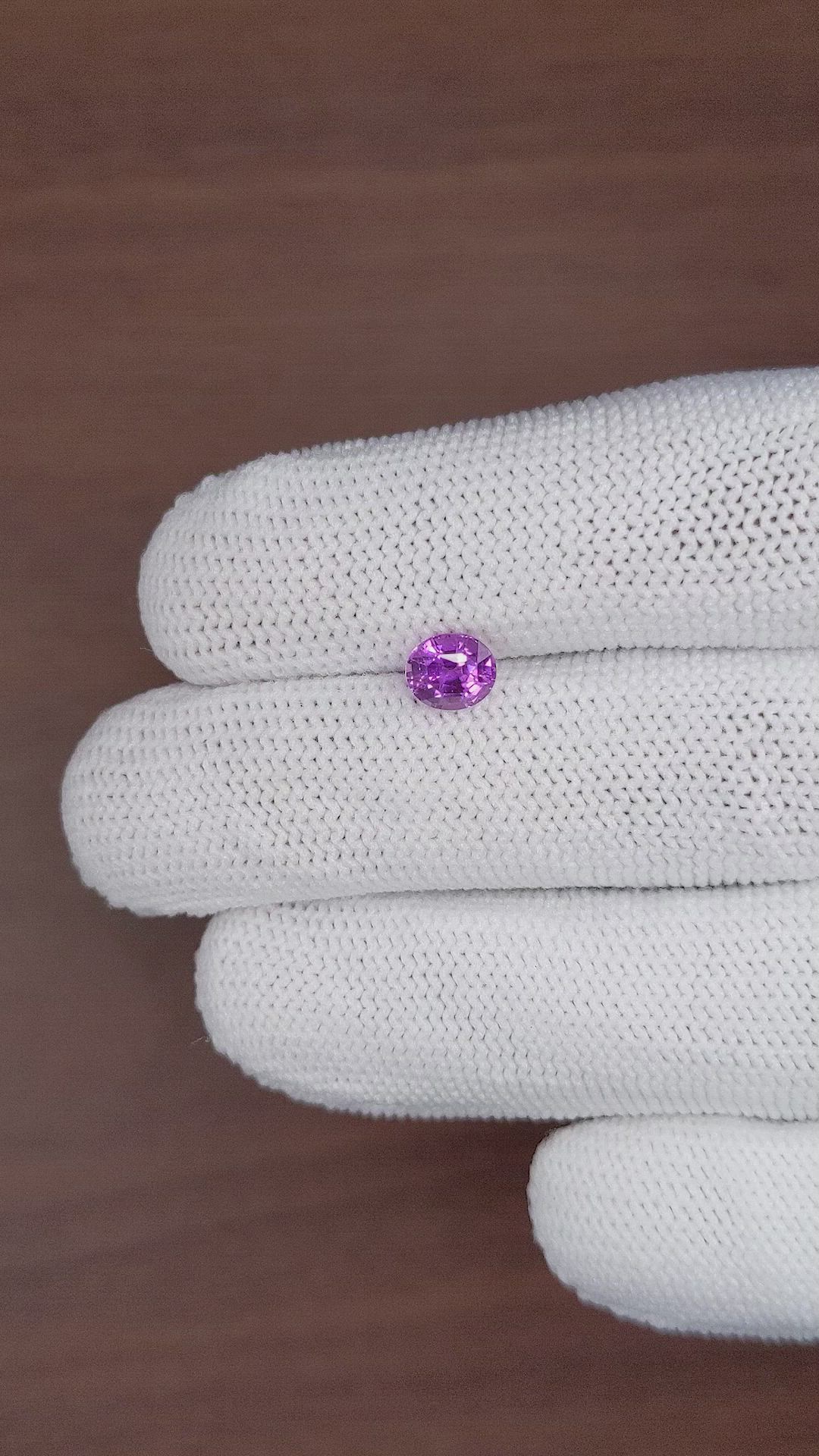 1.10 Ct. Purple Sapphire from Madagascar Size Video