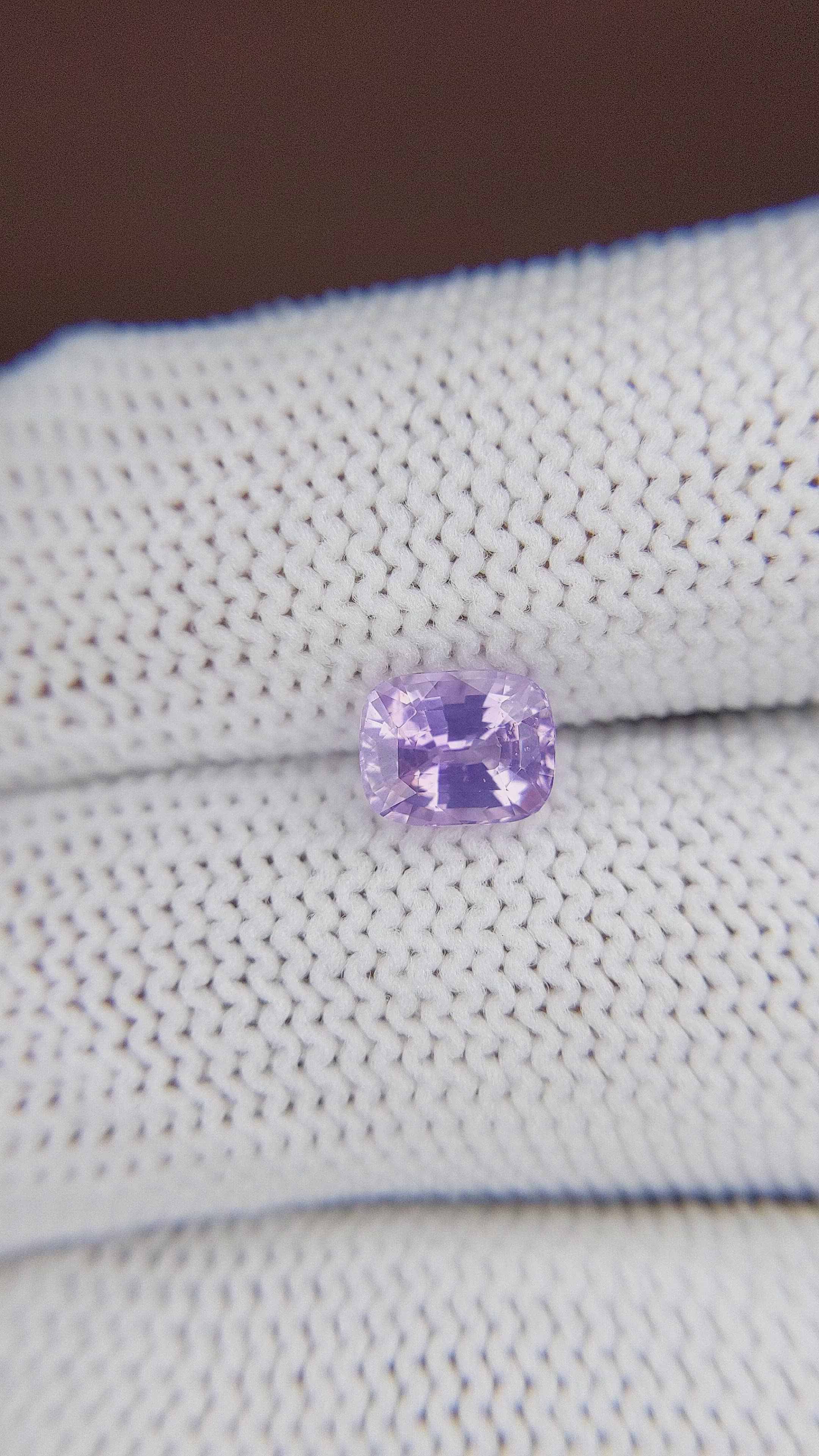 1.51 Ct. Purple Sapphire from Madagascar Size Video