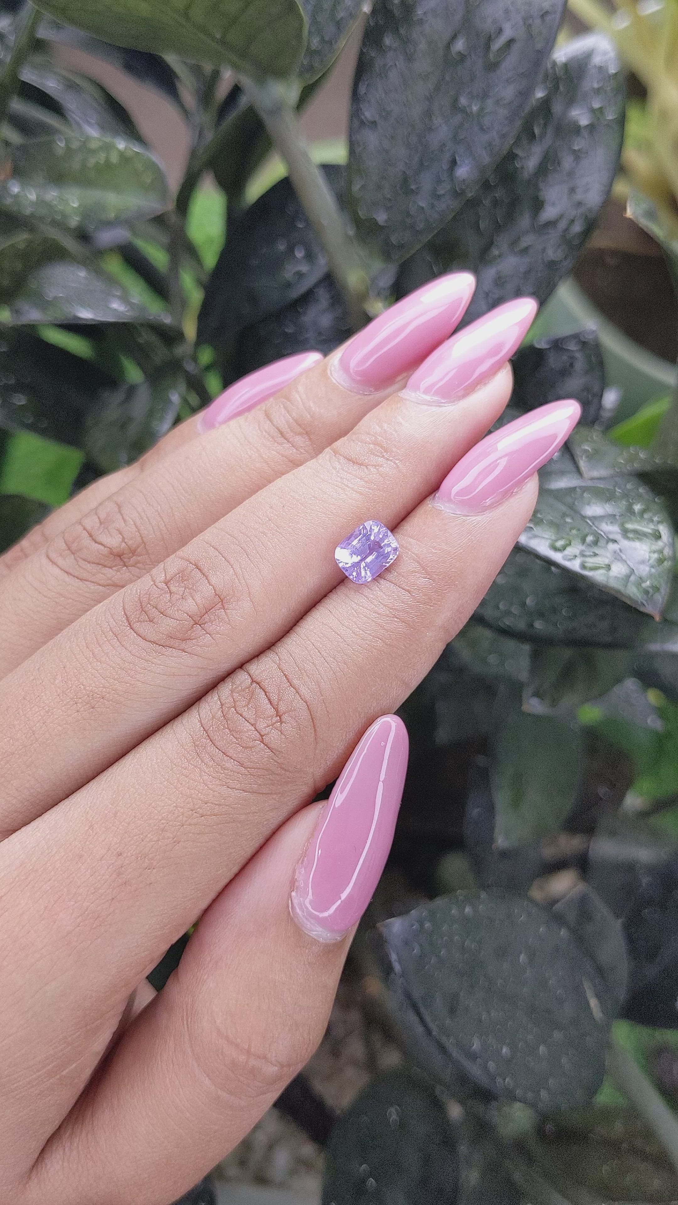 1.51 Ct. Purple Sapphire from Madagascar Size Video