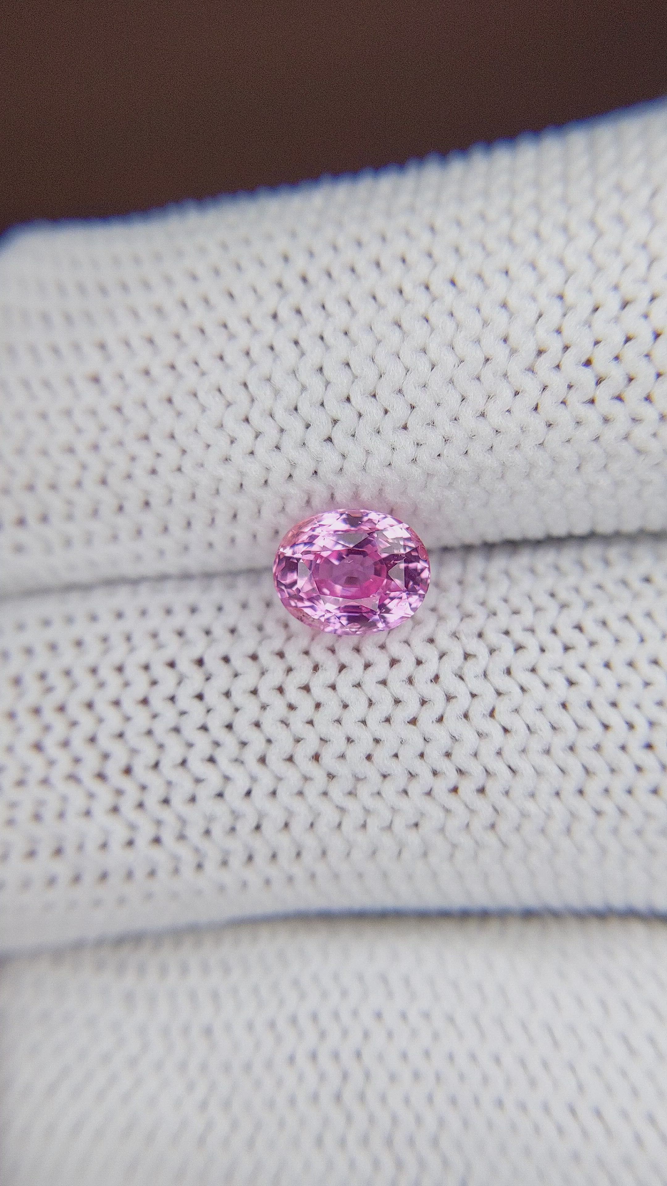 1.53 Ct. Pink Sapphire from Madagascar Size Video