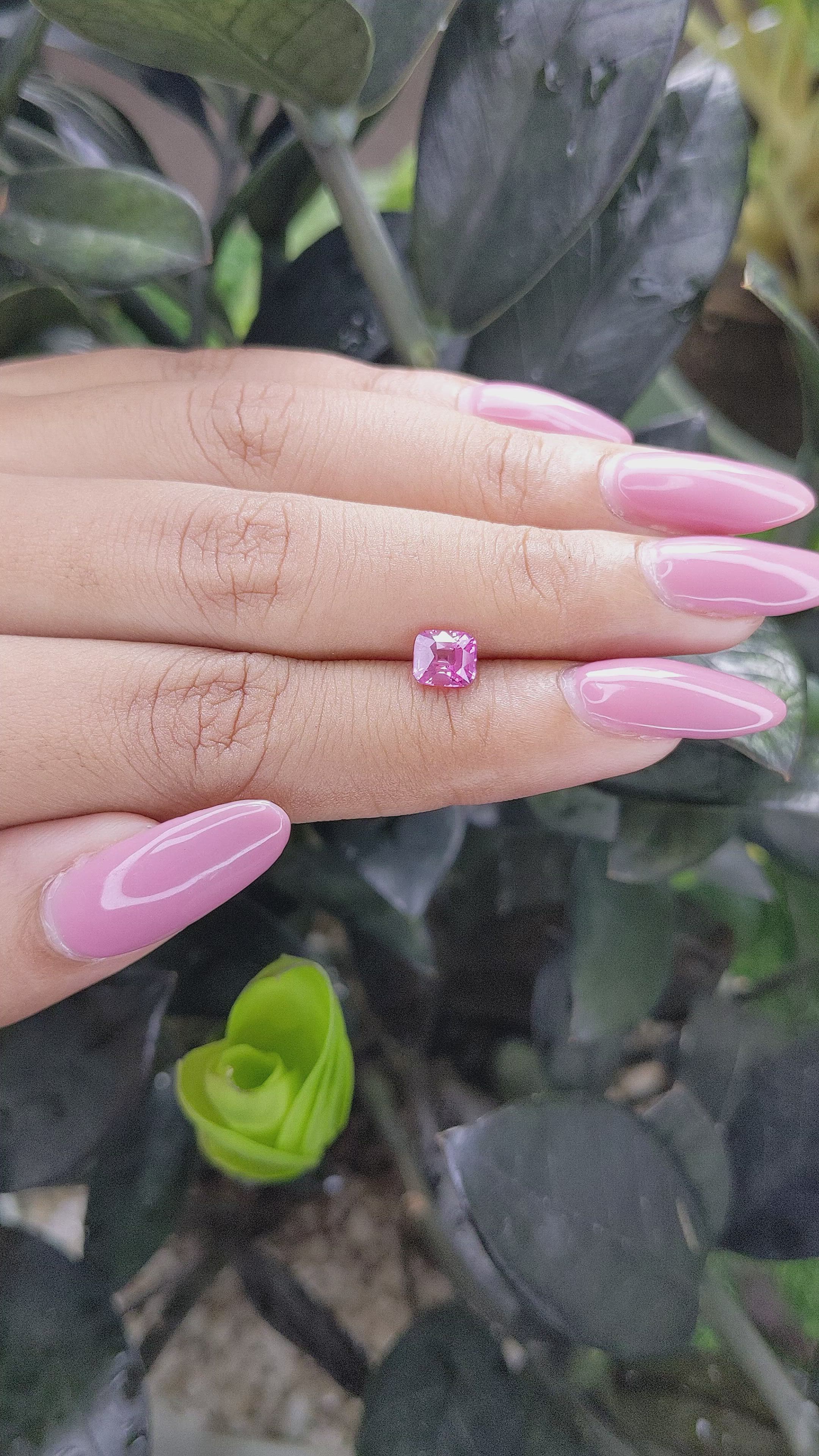 1.10 Ct. Pink Sapphire from Madagascar Size Video