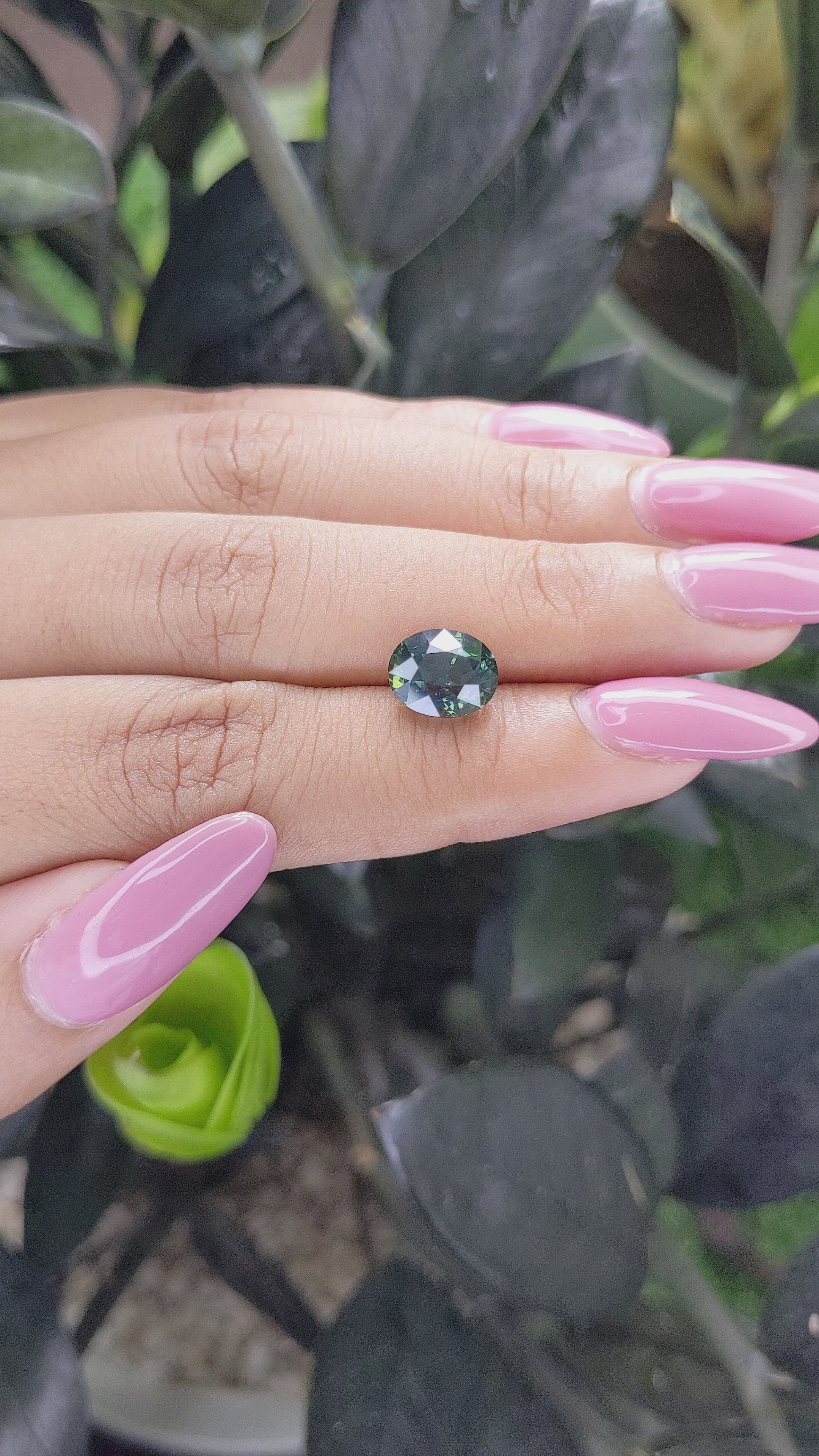3.52 Ct. Green Sapphire from Madagascar Size Video